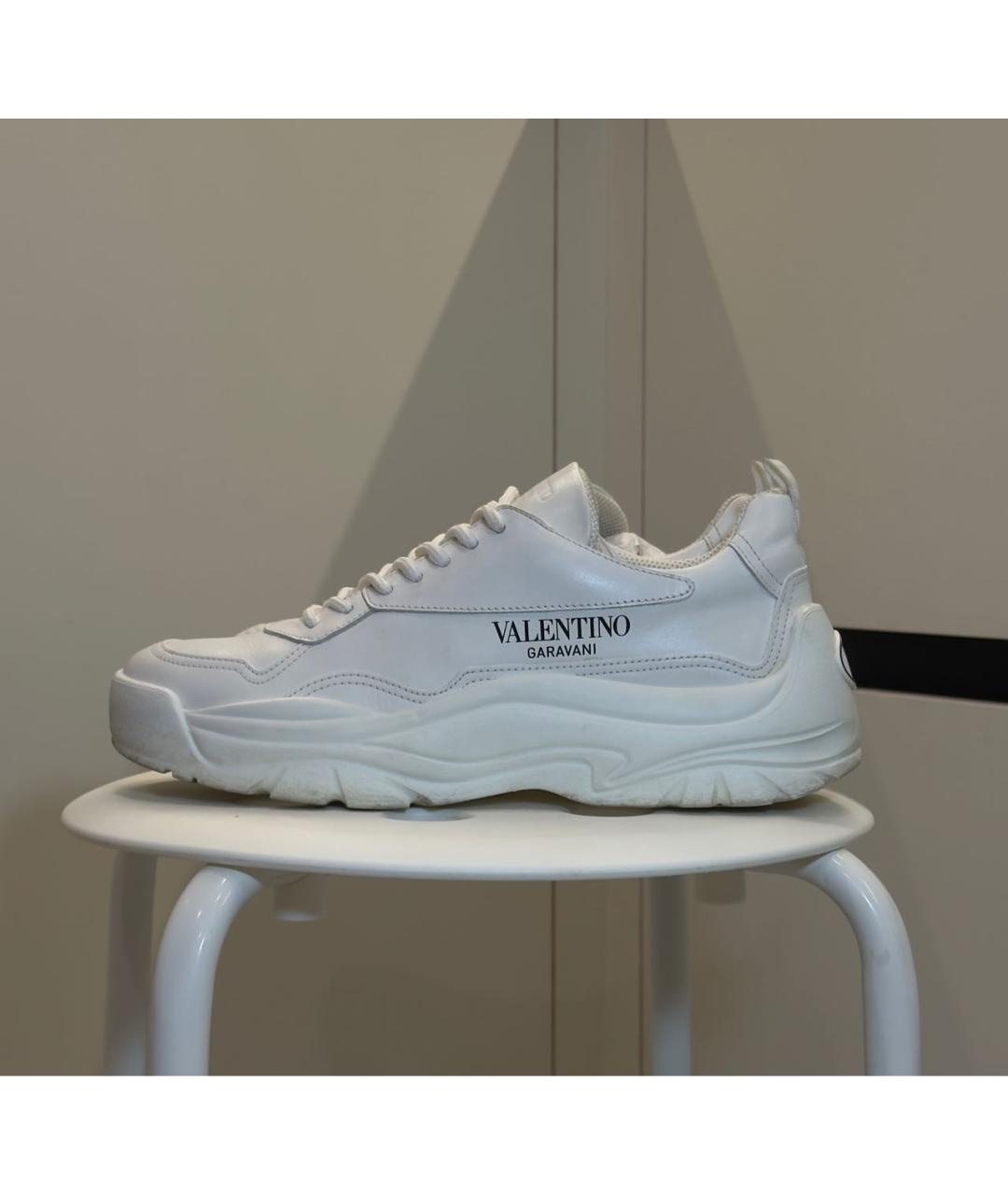 VALENTINO Белые кожаные кроссовки, фото 8