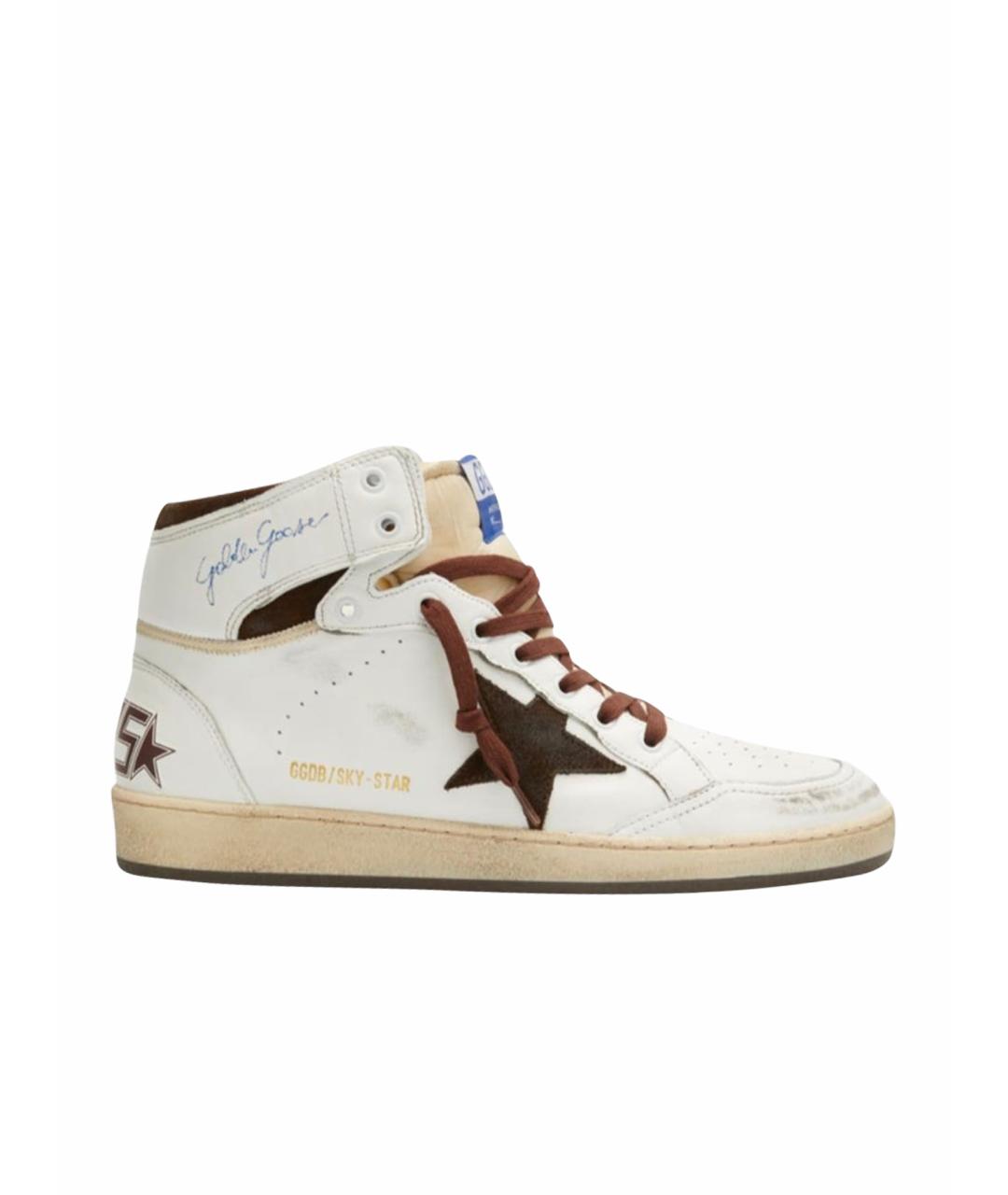 GOLDEN GOOSE DELUXE BRAND Белые кожаные кеды, фото 1