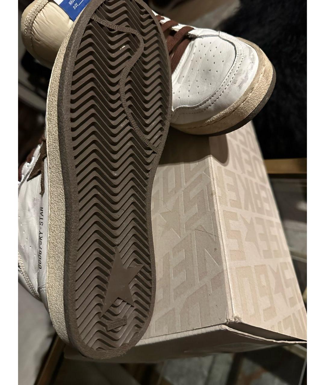 GOLDEN GOOSE DELUXE BRAND Белые кожаные кеды, фото 6