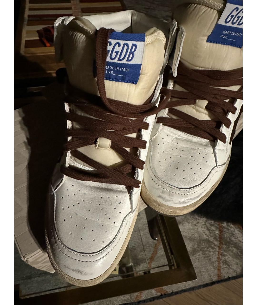 GOLDEN GOOSE DELUXE BRAND Белые кожаные кеды, фото 2