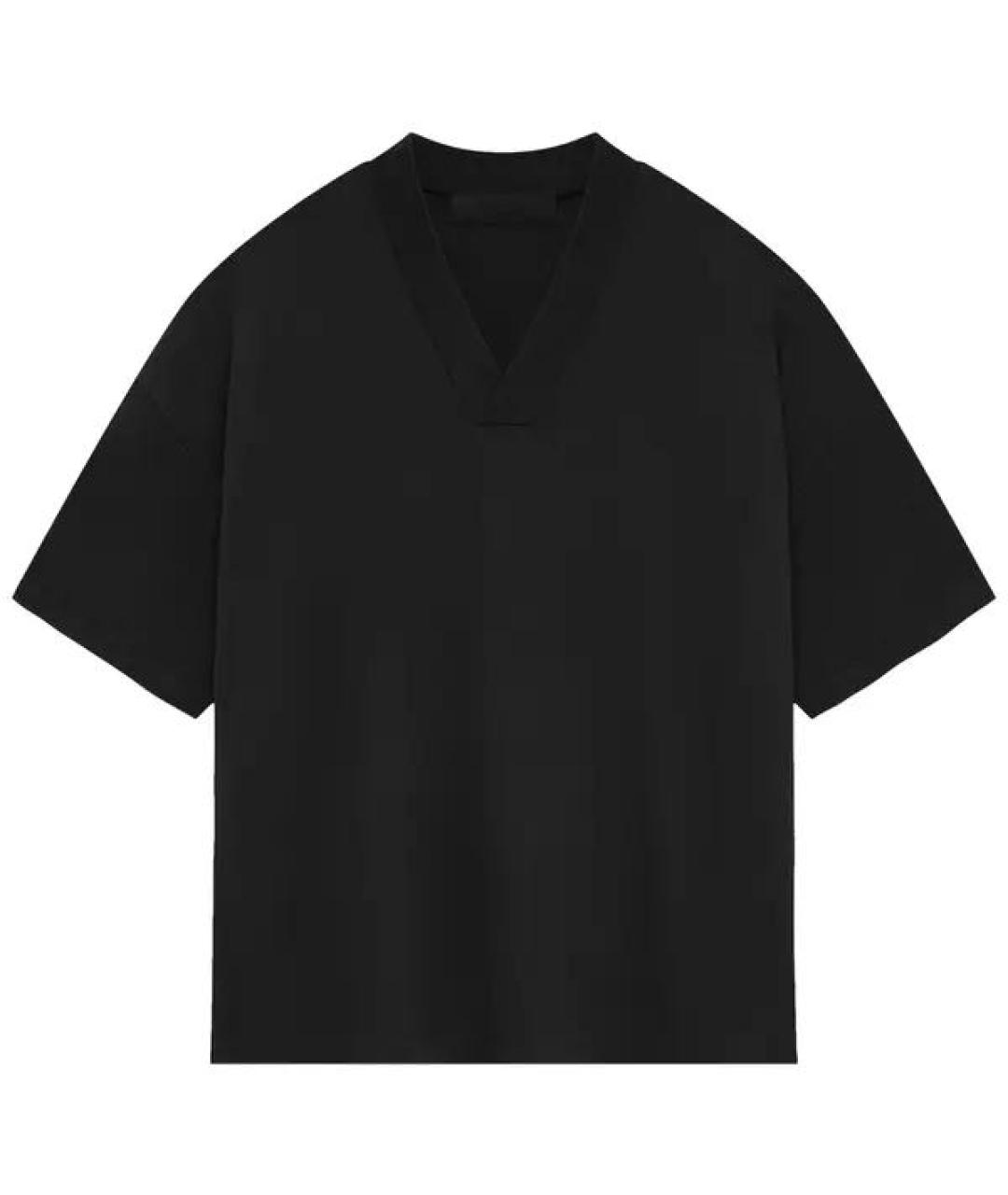 FEAR OF GOD ESSENTIALS Черная хлопковая футболка, фото 5