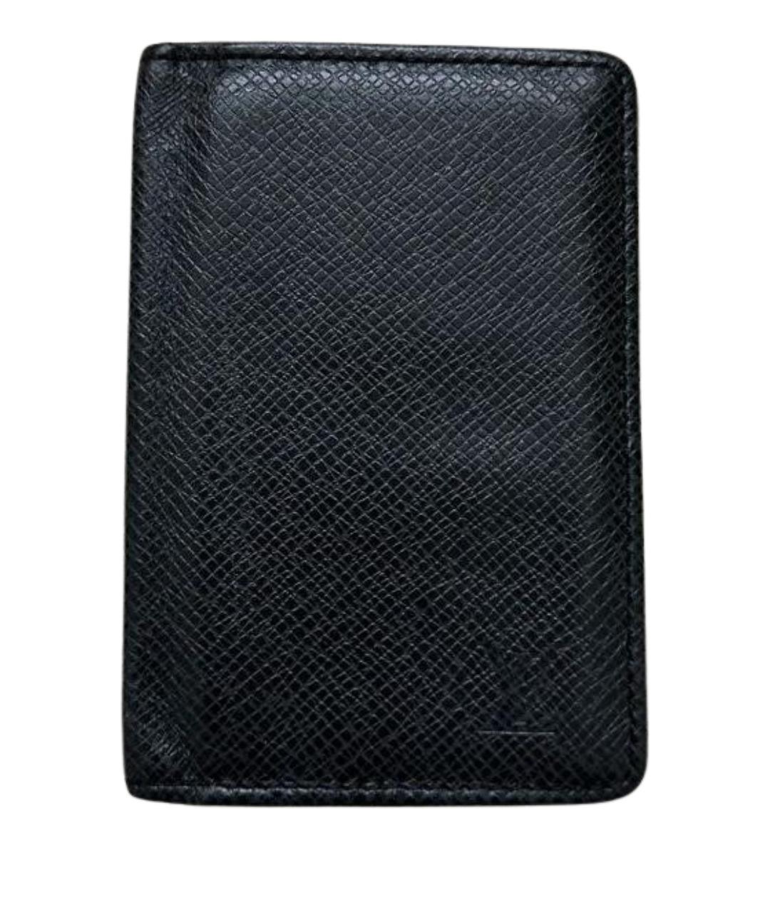 LOUIS VUITTON Черный кожаный кошелек, фото 1