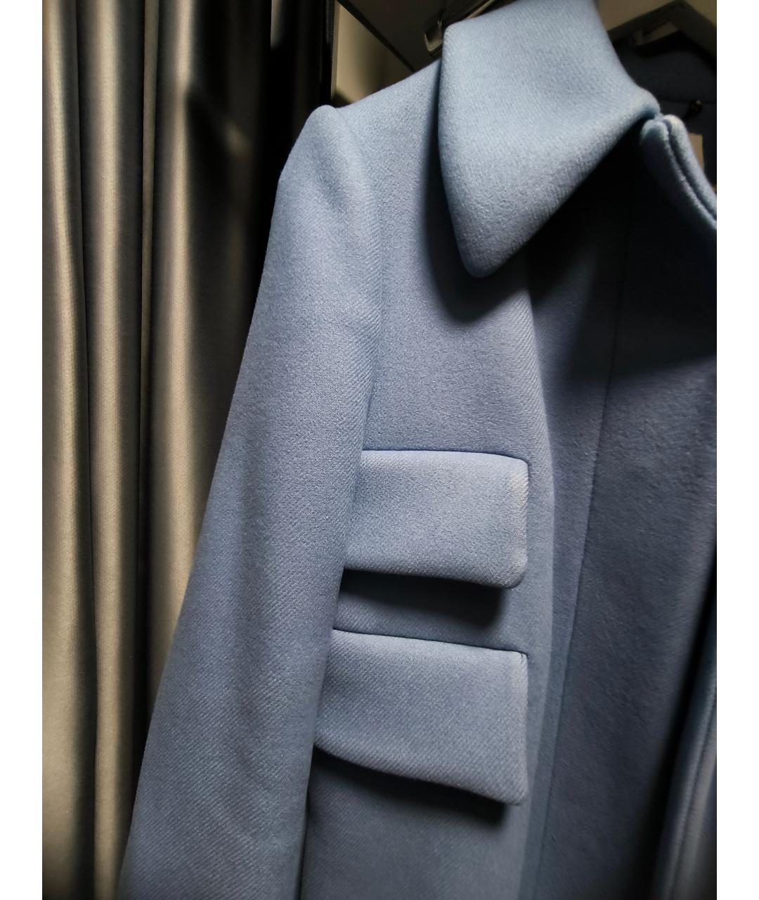 CHLOE Голубое шерстяное пальто, фото 3