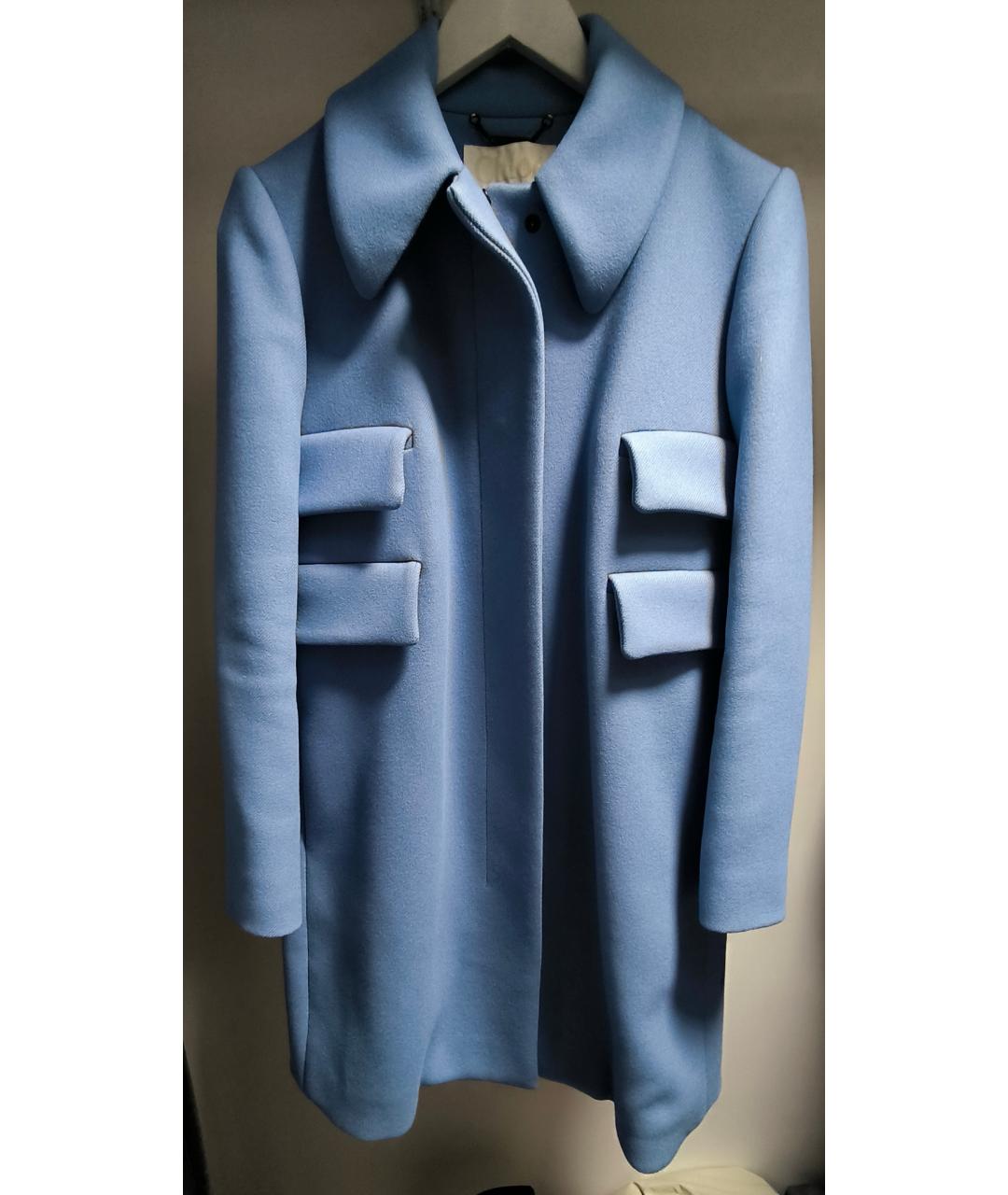 CHLOE Голубое шерстяное пальто, фото 7