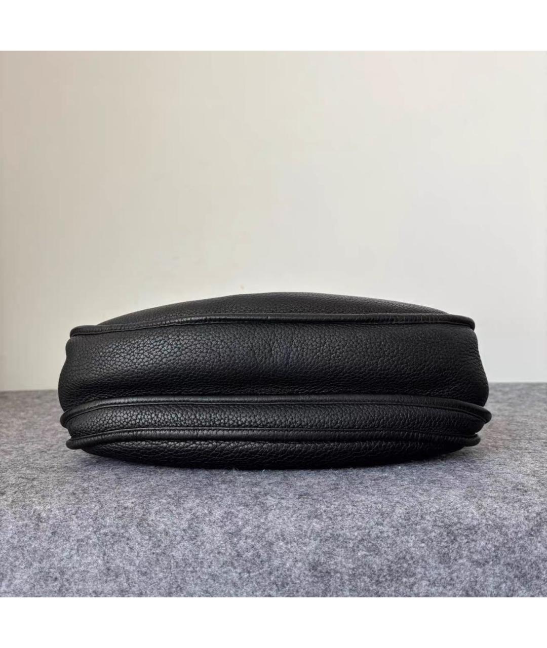 HERMES Черная кожаная сумка через плечо, фото 6