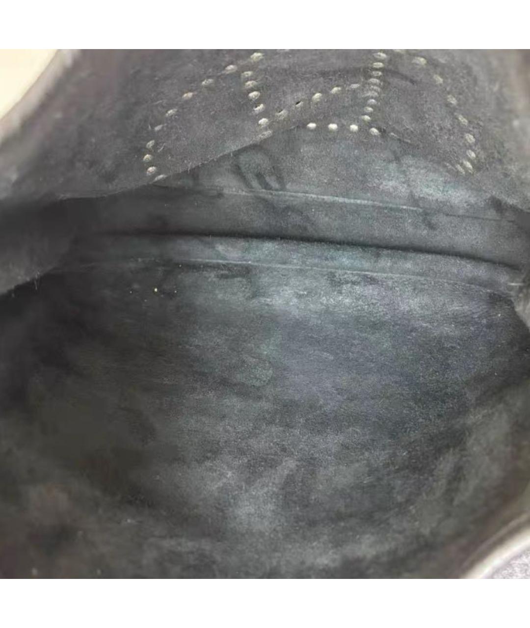 HERMES Черная кожаная сумка через плечо, фото 8