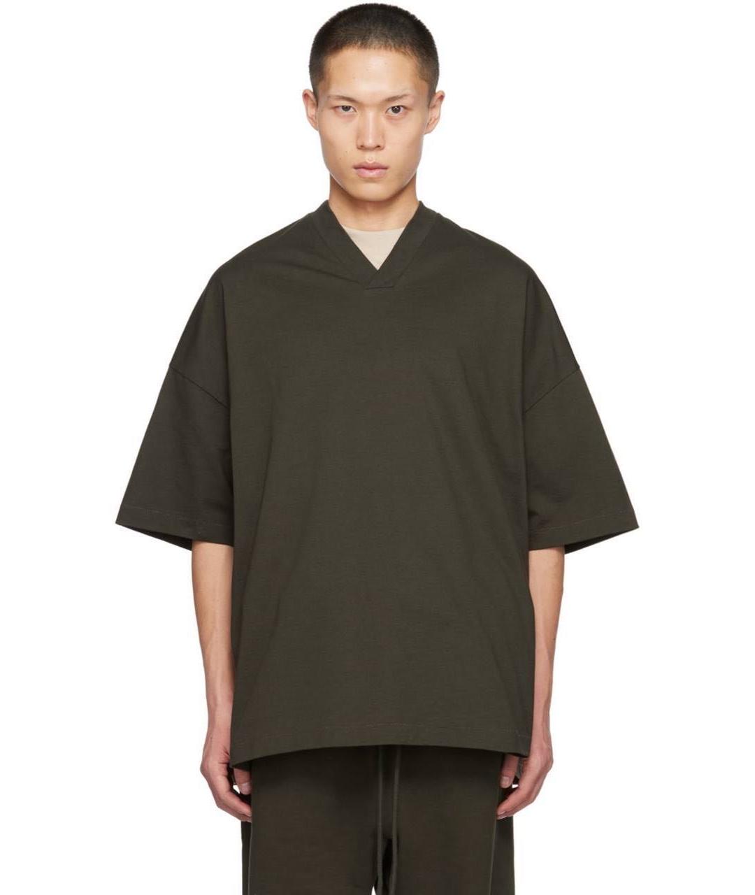 FEAR OF GOD ESSENTIALS Черная хлопковая футболка, фото 3