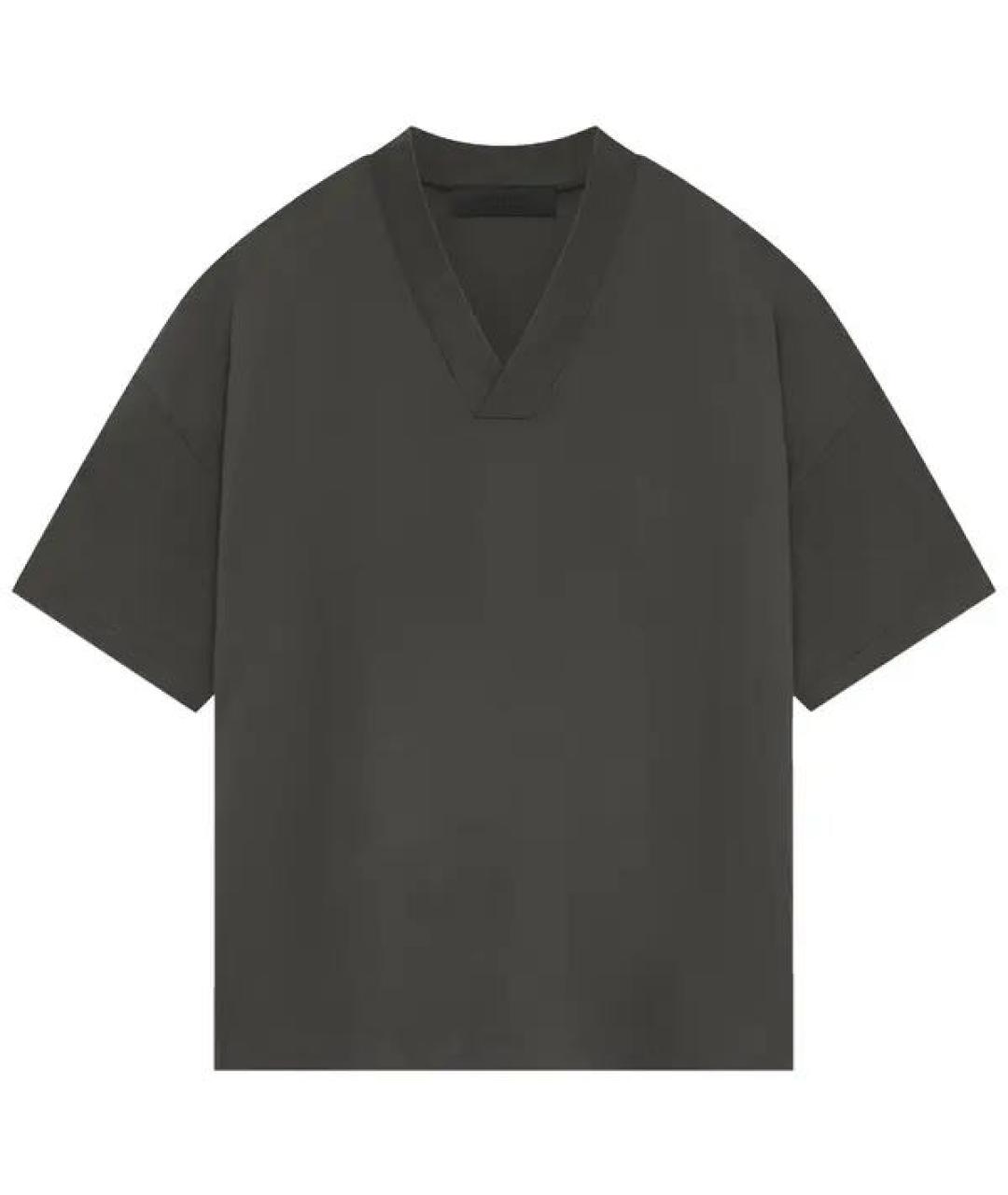 FEAR OF GOD ESSENTIALS Черная хлопковая футболка, фото 5