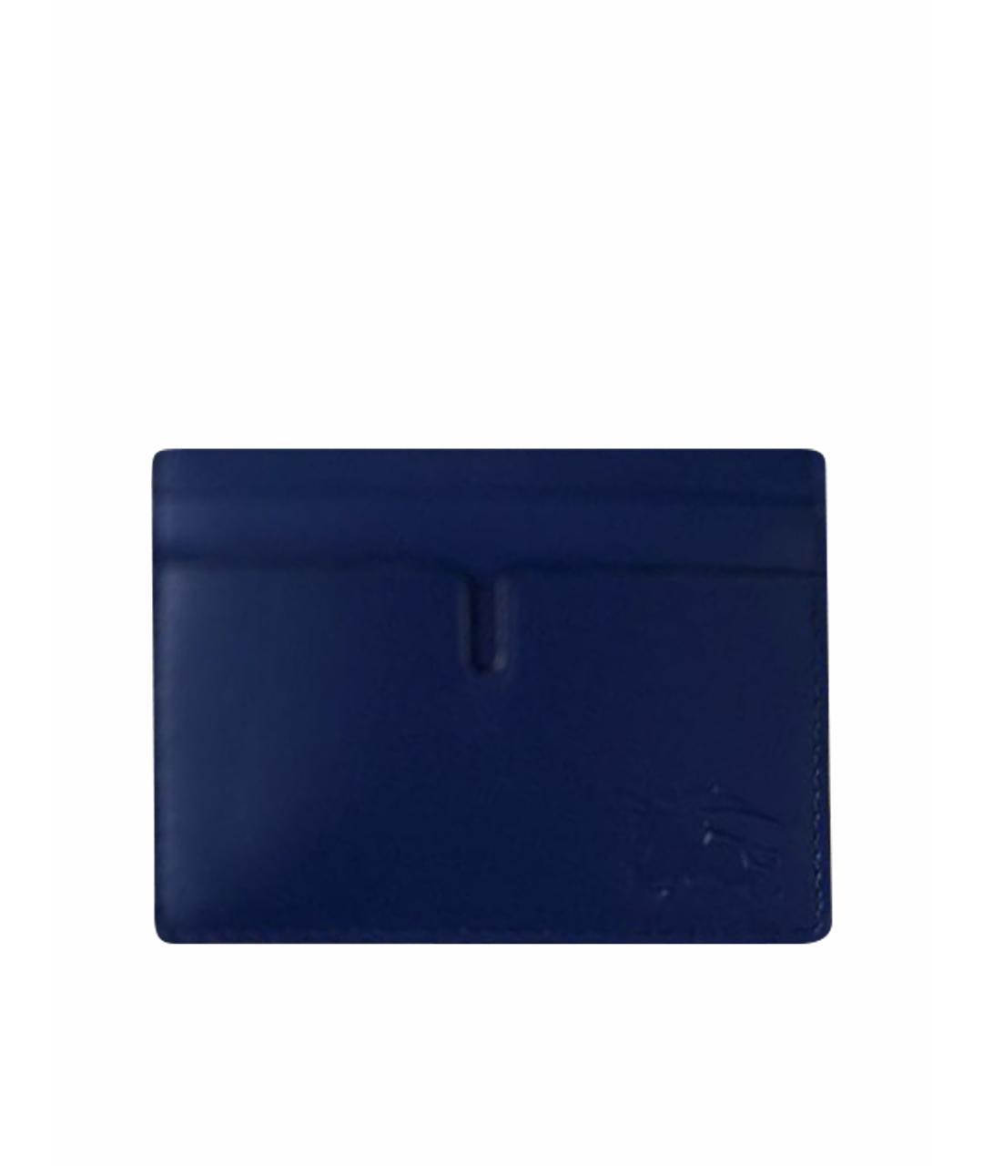 BURBERRY Синий кожаный кардхолдер, фото 1