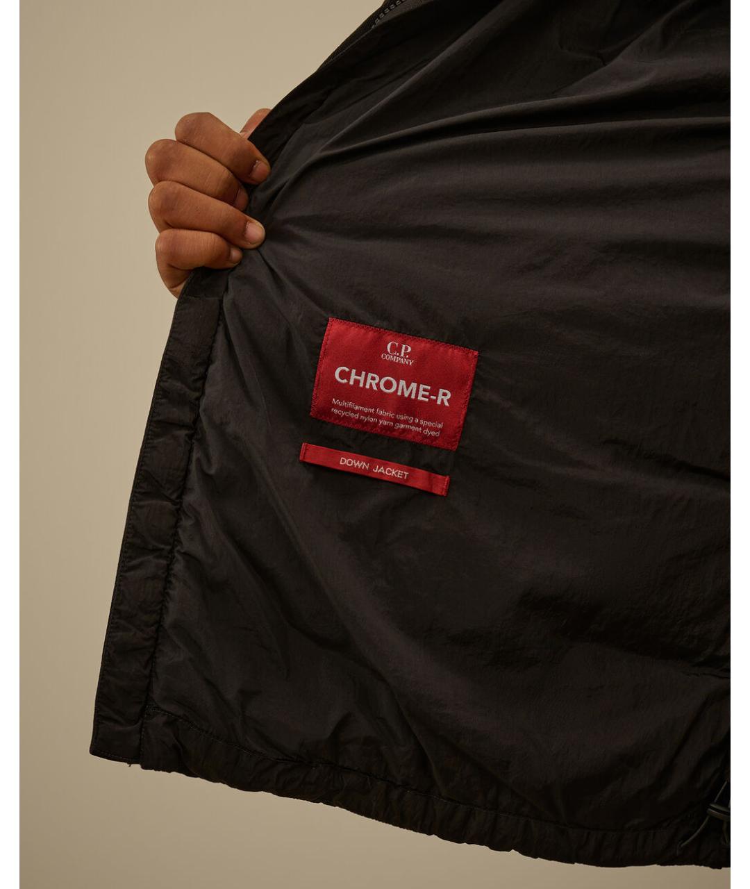 CP COMPANY Черный полиамидовый пуховик, фото 4