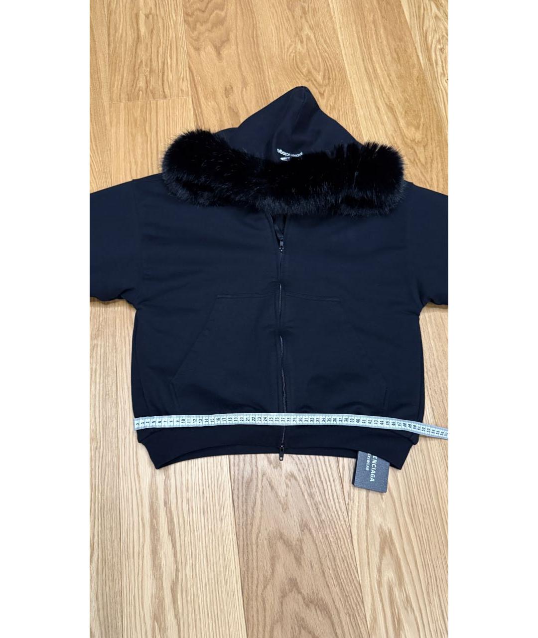 BALENCIAGA Черная хлопко-эластановая куртка, фото 7