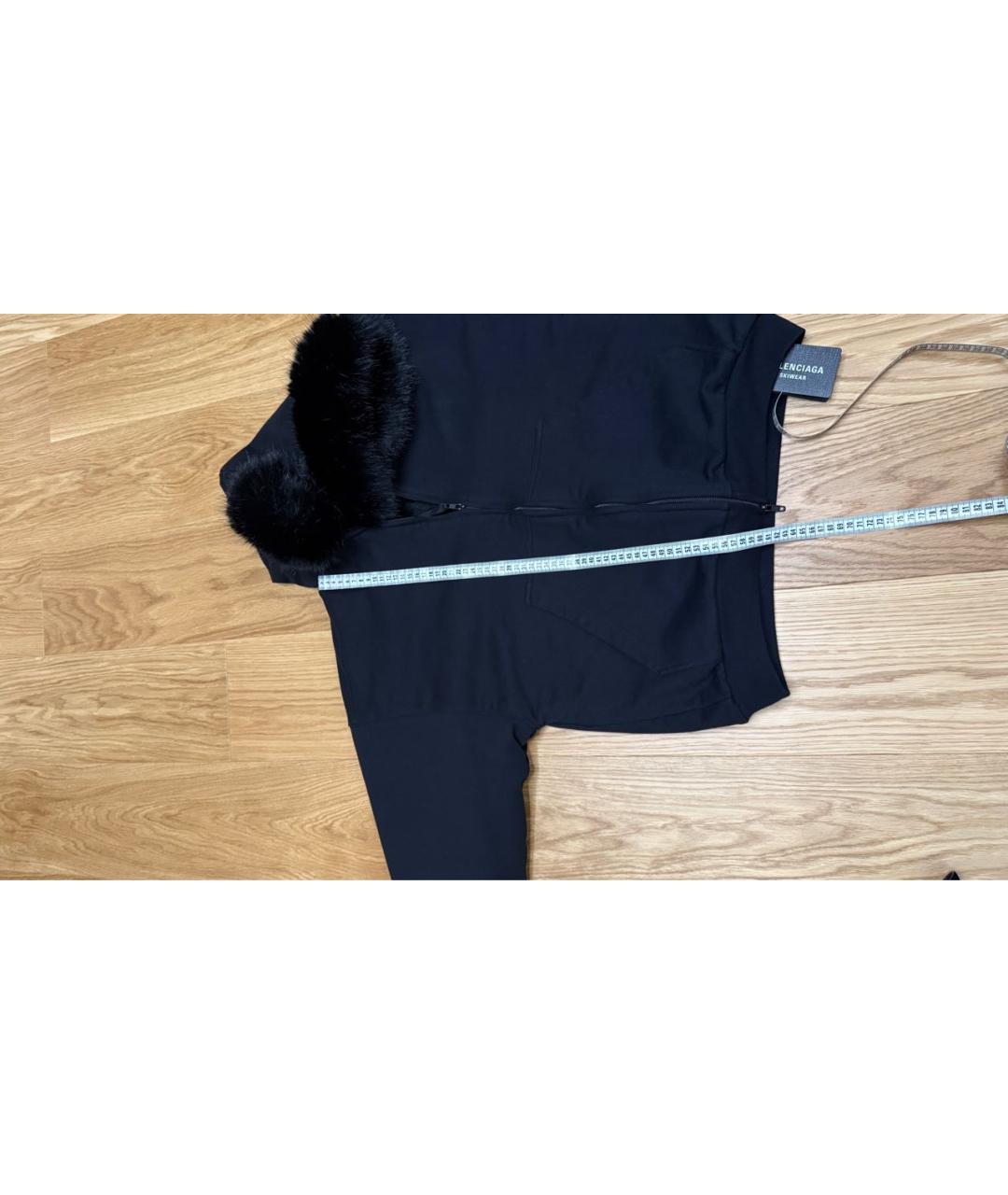 BALENCIAGA Черная хлопко-эластановая куртка, фото 8