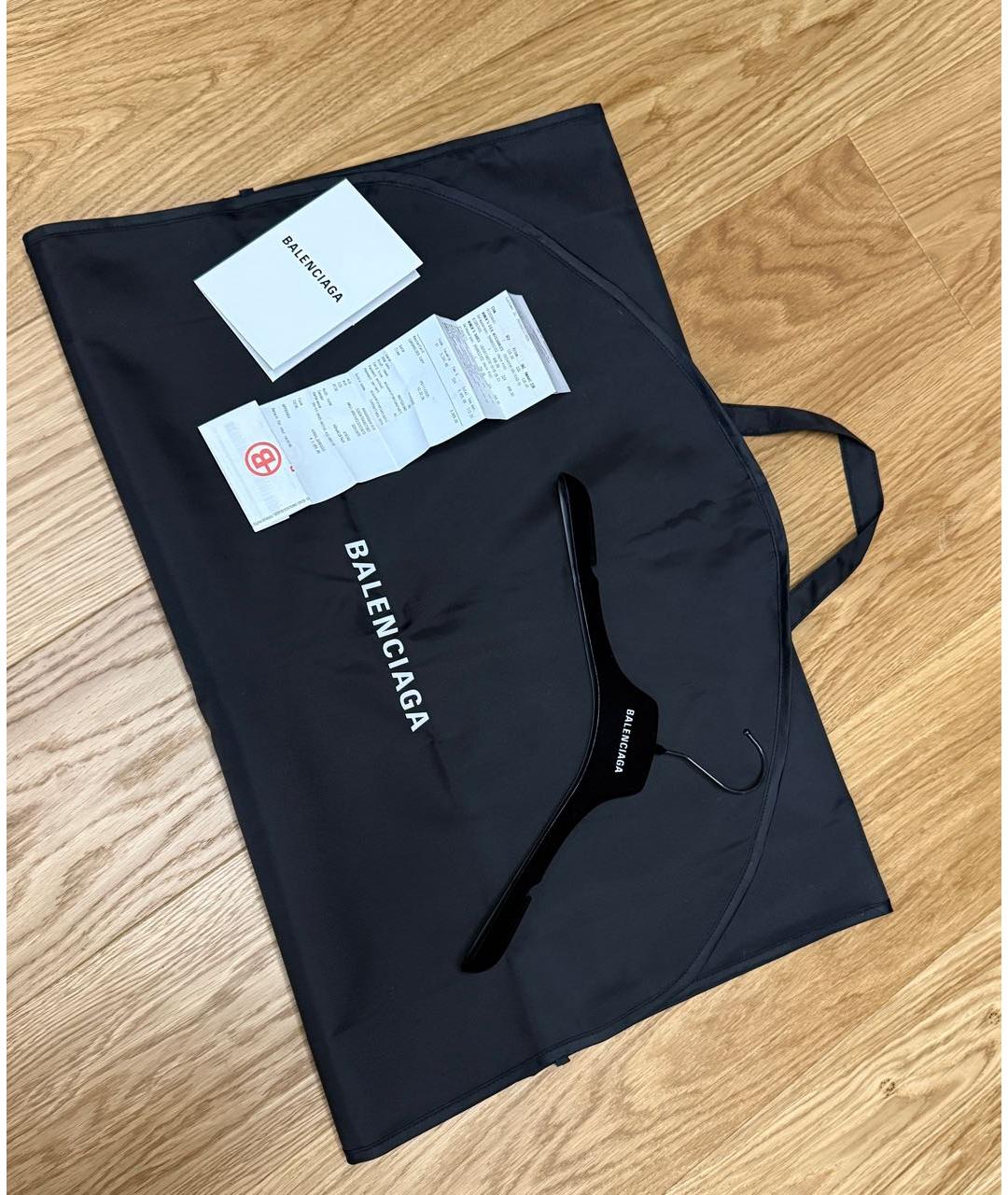 BALENCIAGA Черная хлопко-эластановая куртка, фото 4