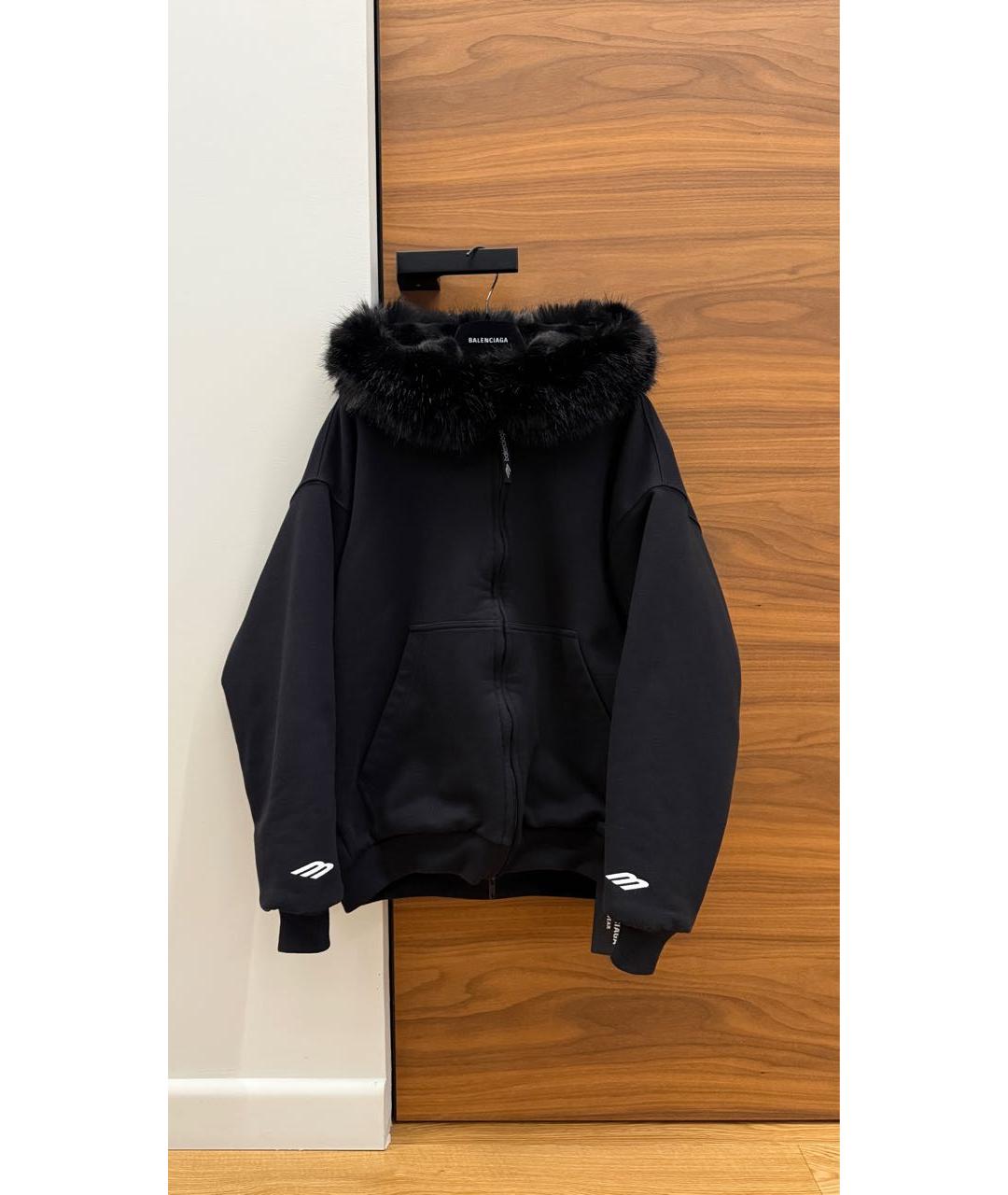 BALENCIAGA Черная хлопко-эластановая куртка, фото 9
