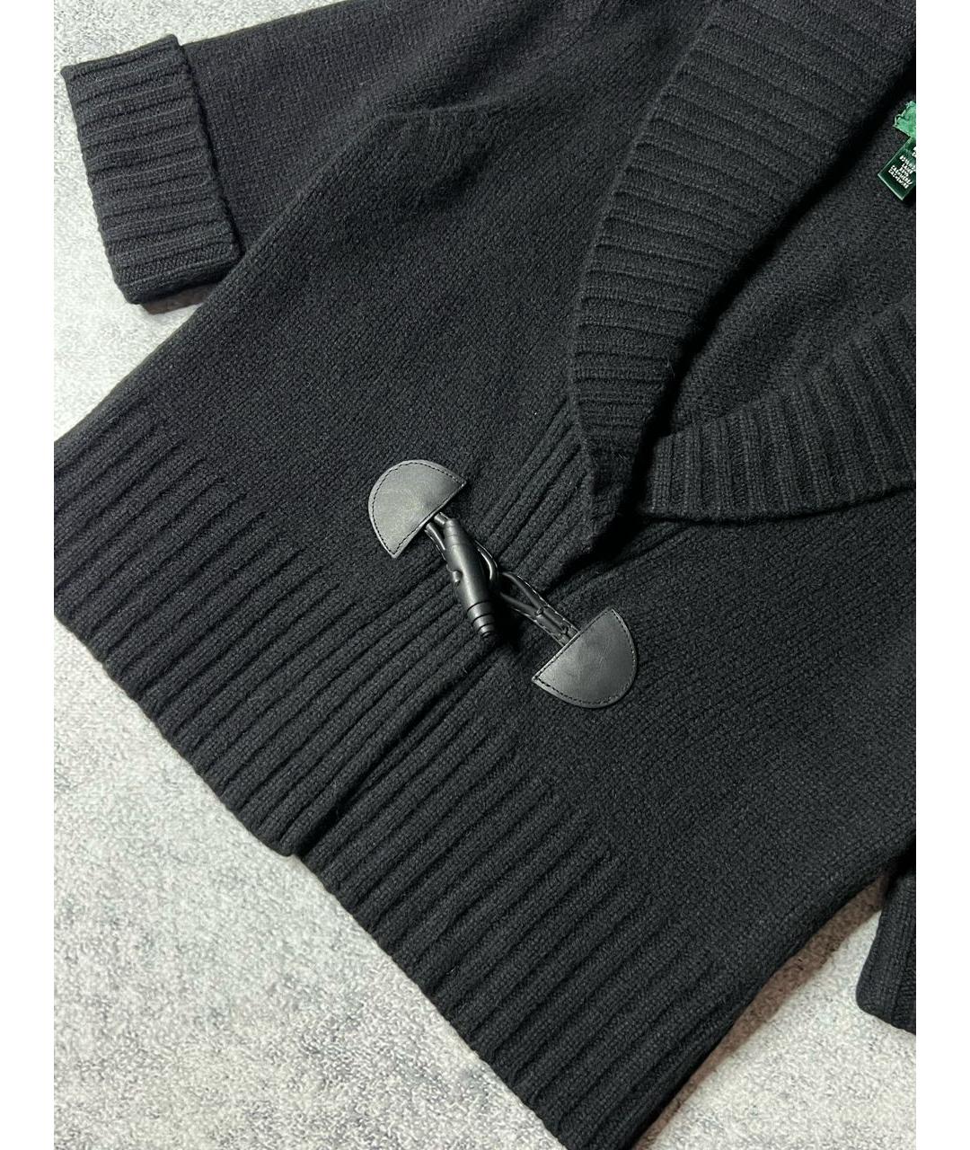 RALPH LAUREN Черный шерстяной кардиган, фото 4