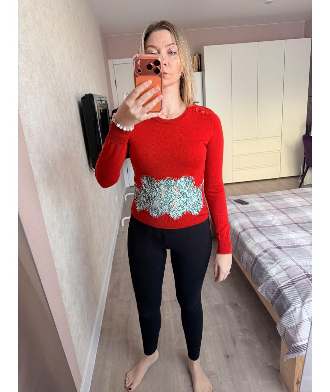 Carven Красный шерстяной джемпер / свитер, фото 6