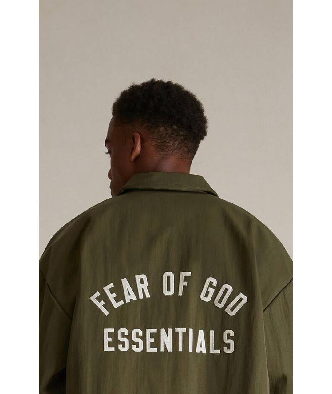 FEAR OF GOD ESSENTIALS Хаки куртка, фото 4
