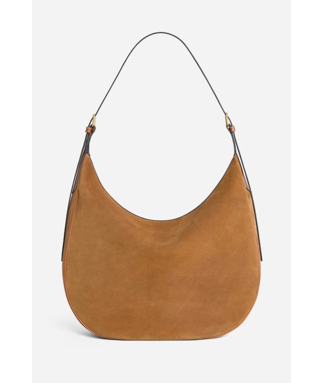 CELINE Коричневая замшевая сумка через плечо, фото 3