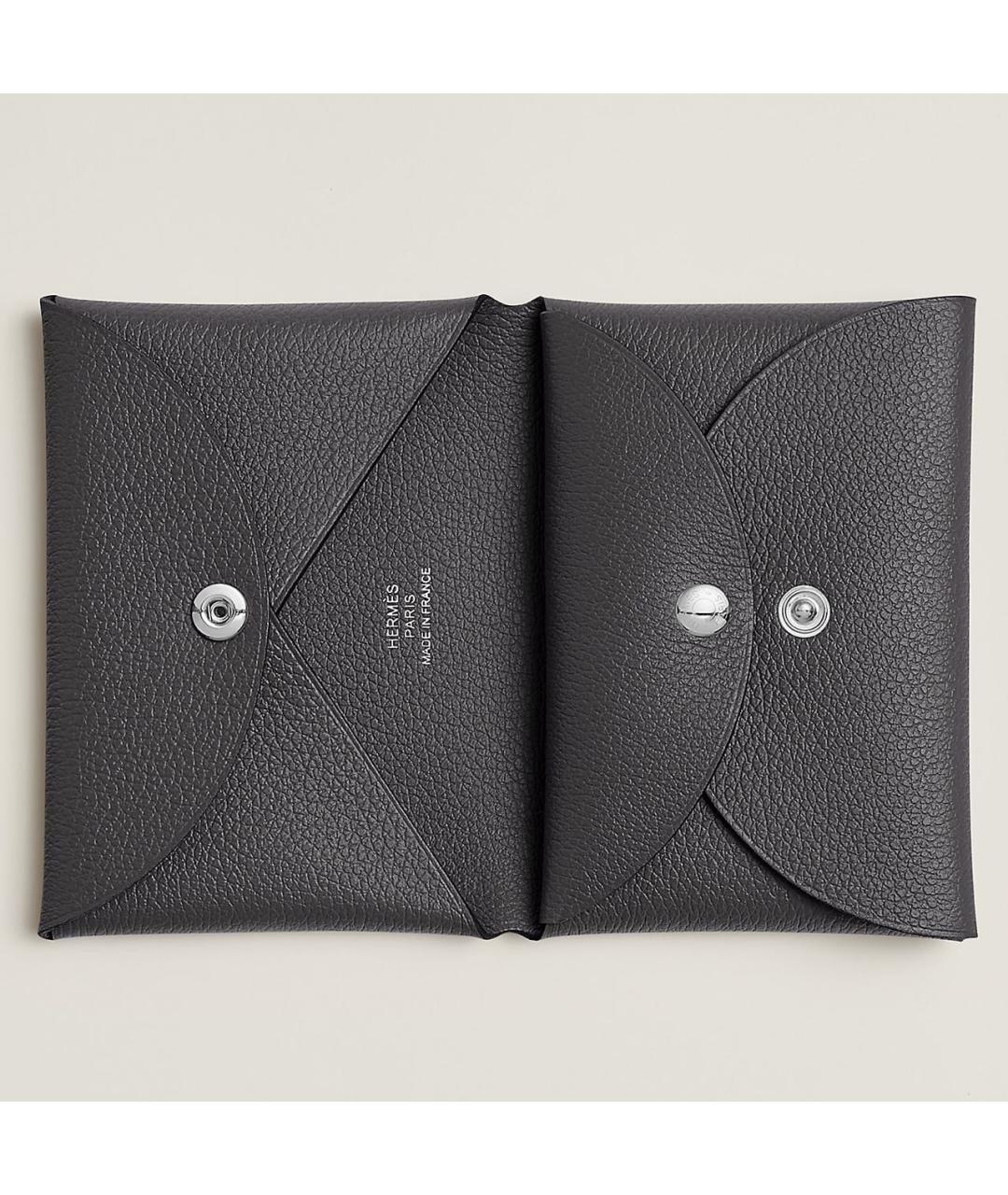 HERMES Черный кожаный кардхолдер, фото 2