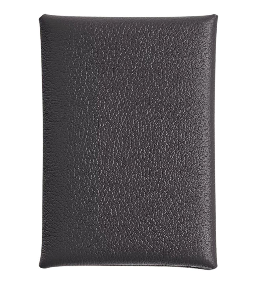 HERMES Черный кожаный кардхолдер, фото 1