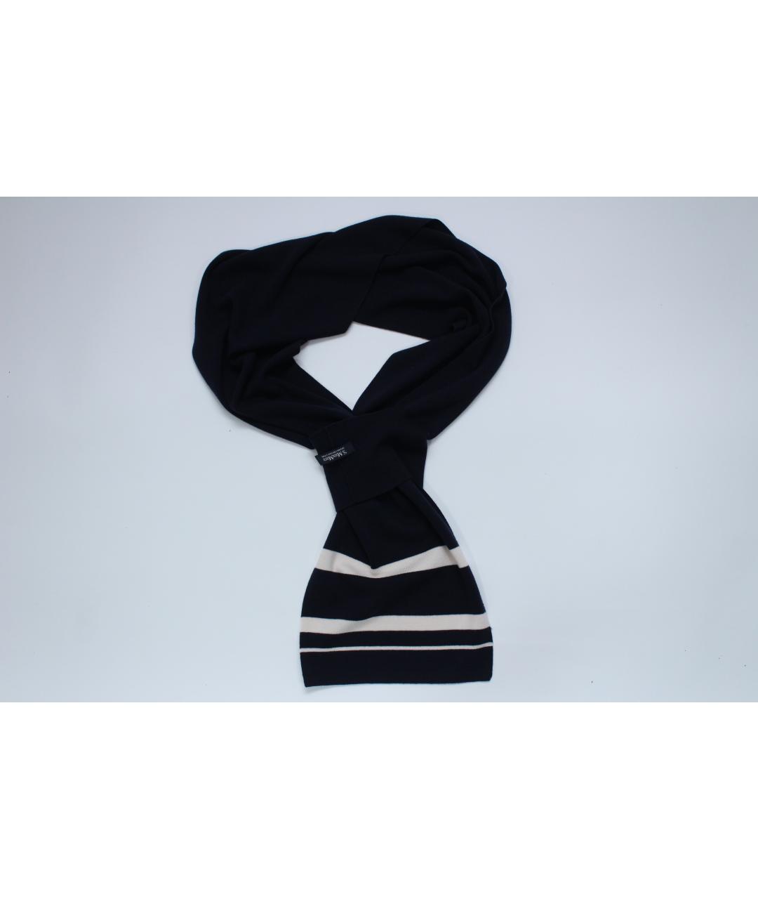 'S MAX MARA Синий шерстяной шарф, фото 9