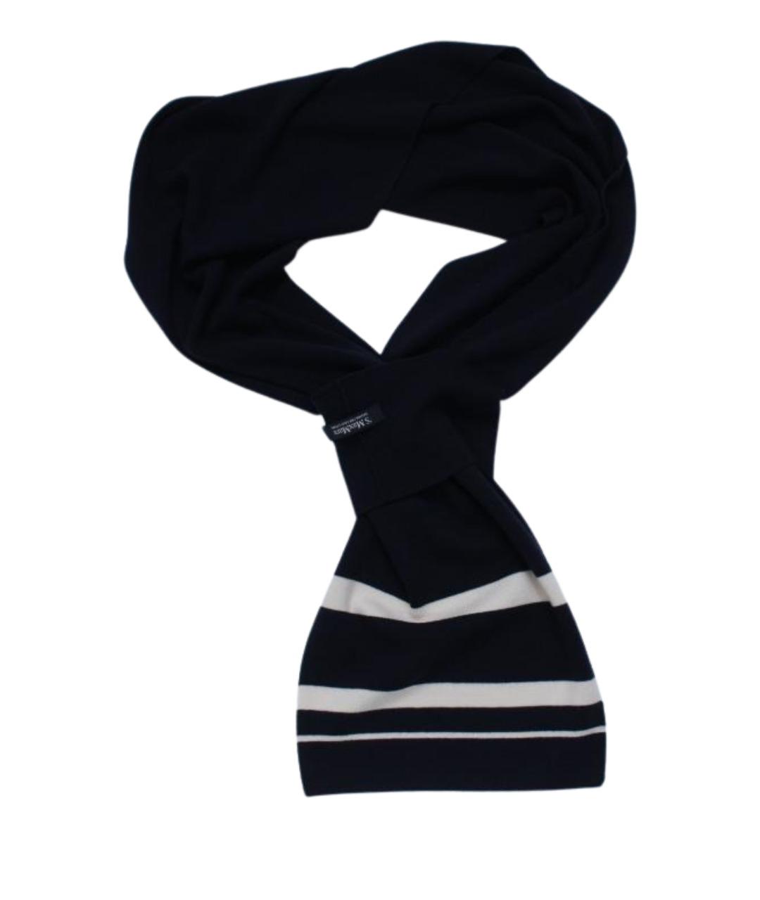 'S MAX MARA Синий шерстяной шарф, фото 1