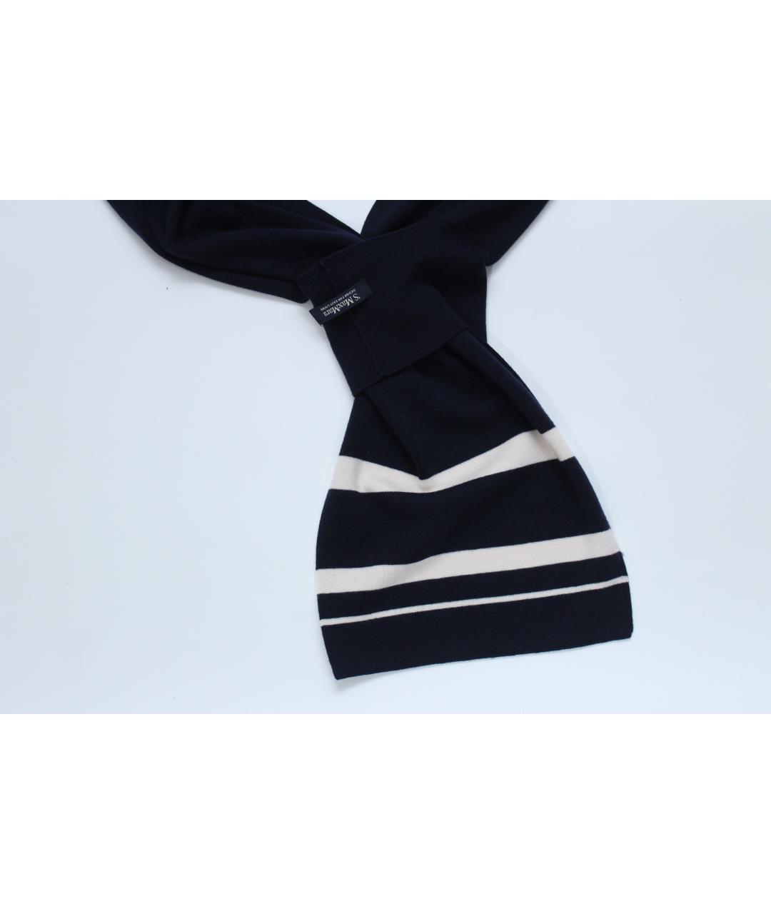 'S MAX MARA Синий шерстяной шарф, фото 5