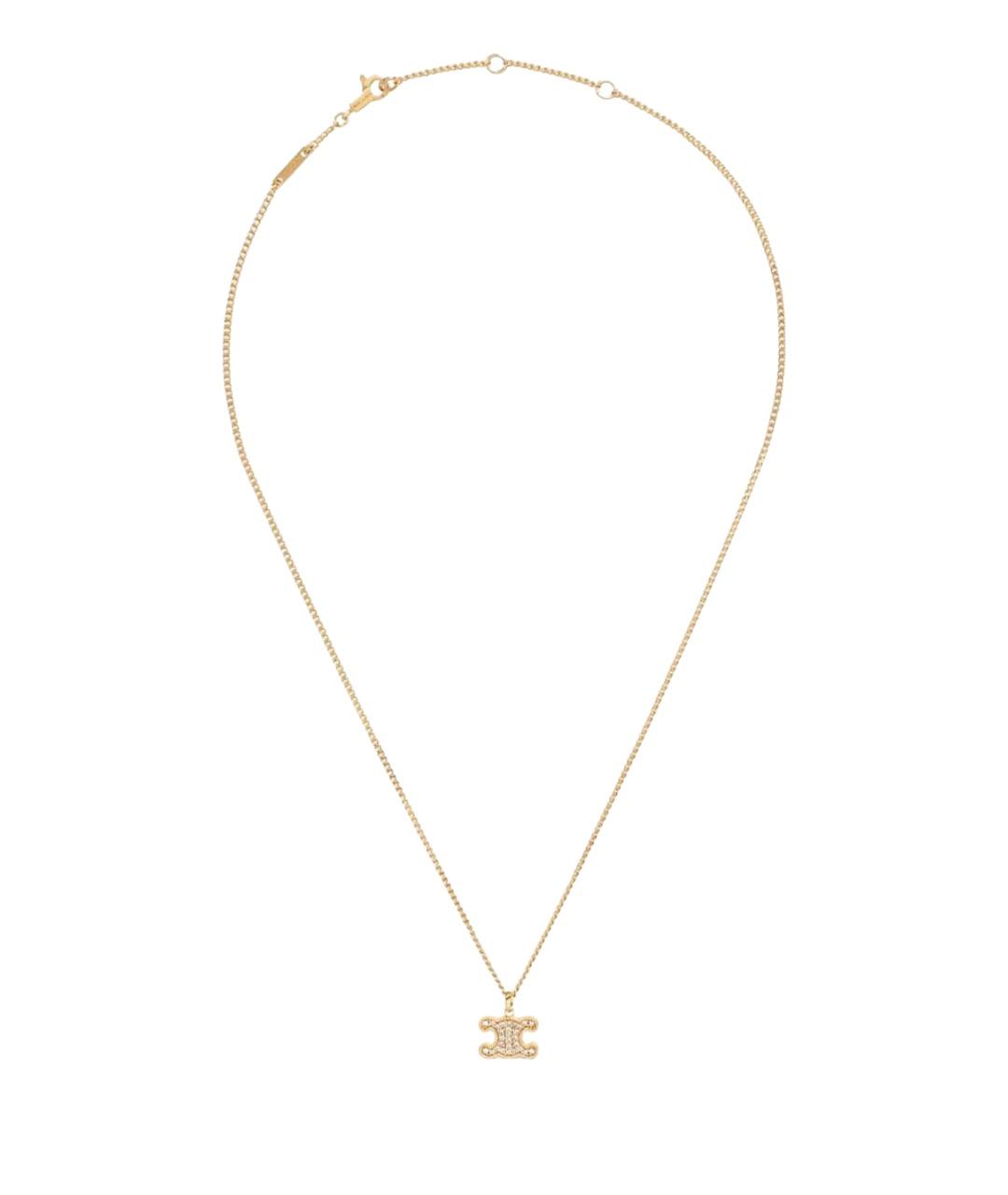 CELINE Золотое латунное колье, фото 1