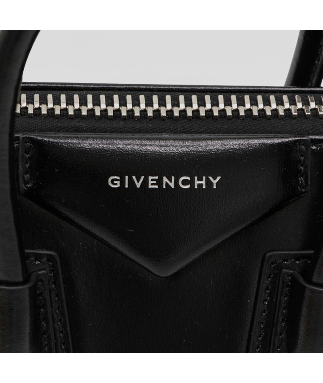 GIVENCHY Черная кожаная сумка тоут, фото 4