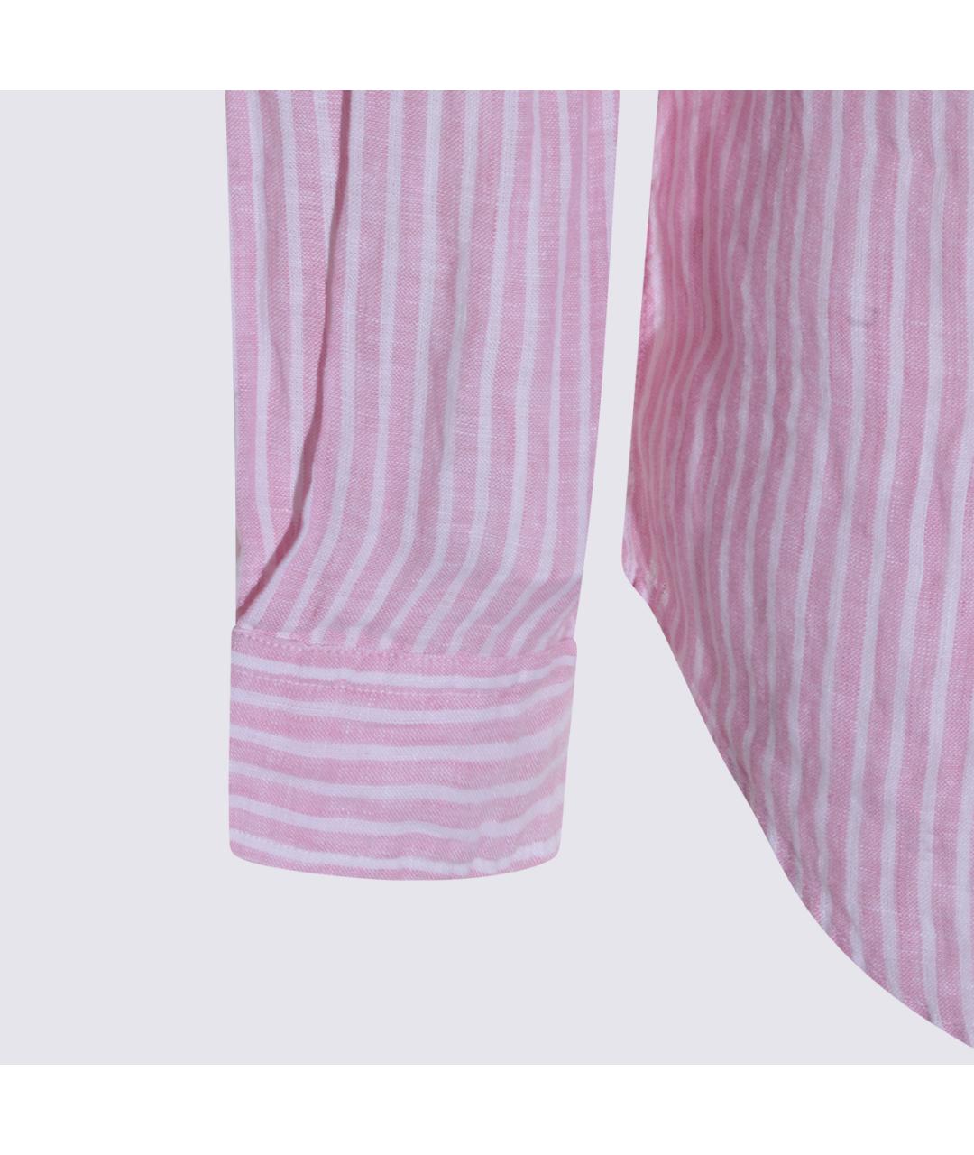 POLO RALPH LAUREN Розовая льняная кэжуал рубашка, фото 4