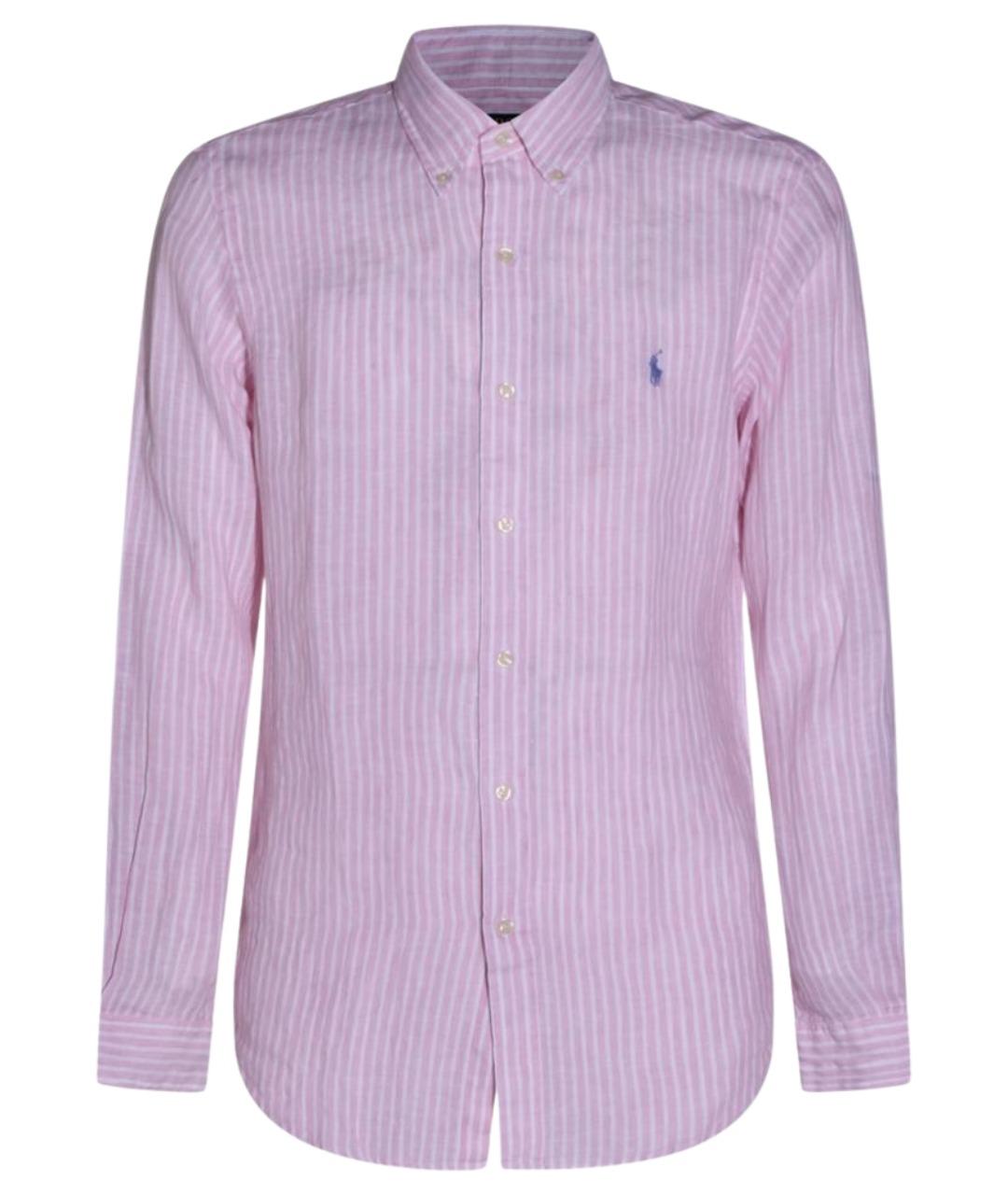 POLO RALPH LAUREN Розовая льняная кэжуал рубашка, фото 1