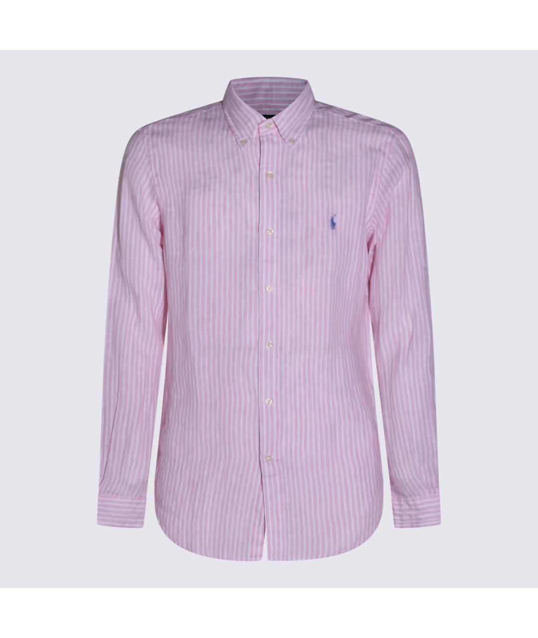 POLO RALPH LAUREN Розовая льняная кэжуал рубашка, фото 5