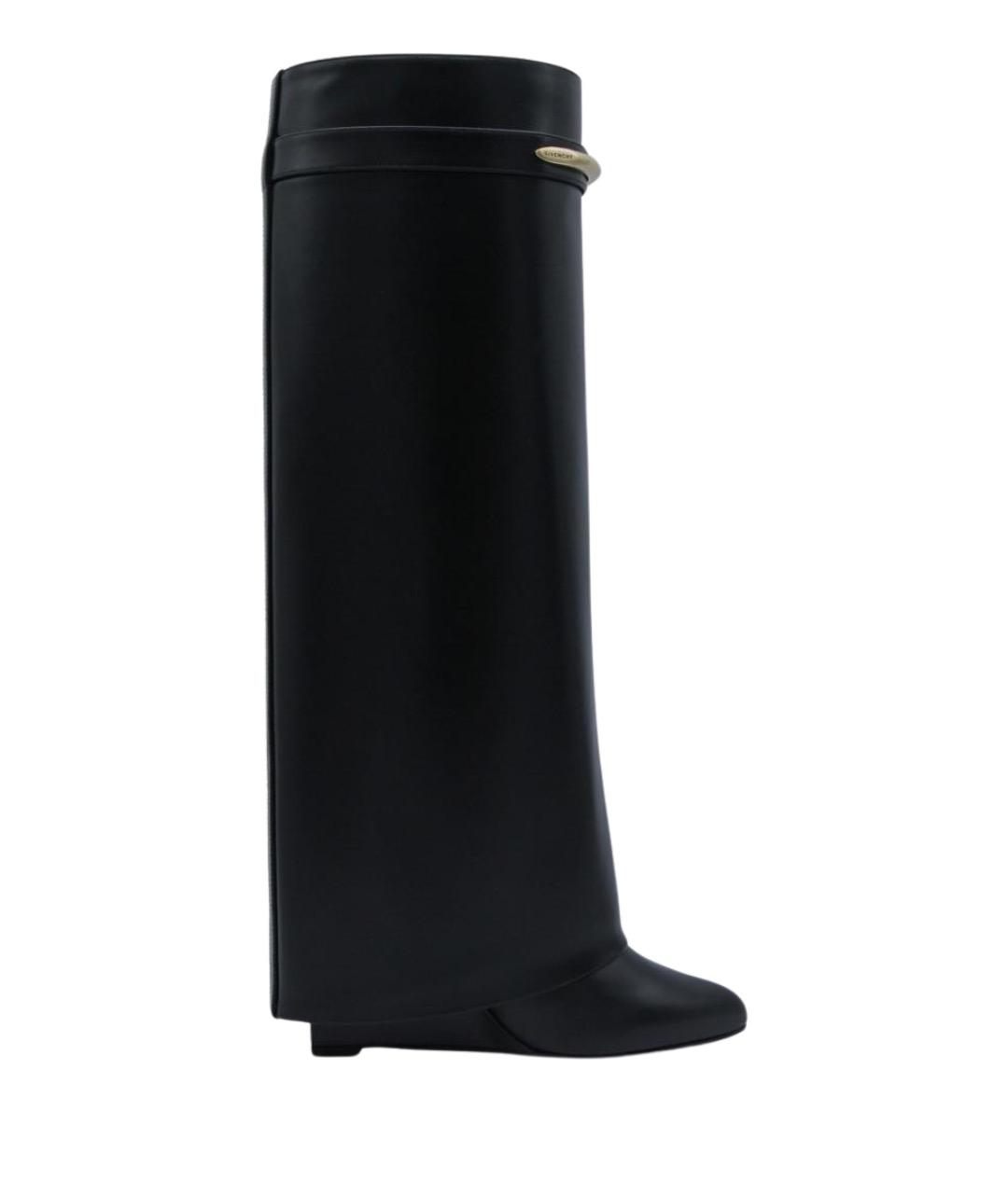 GIVENCHY Черные кожаные сапоги, фото 1