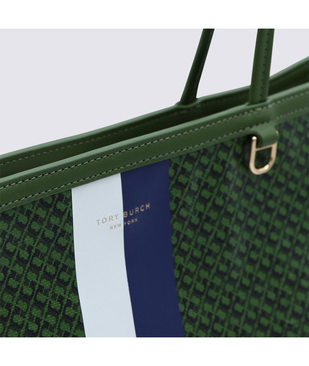 TORY BURCH Зеленая хлопковая сумка тоут, фото 4