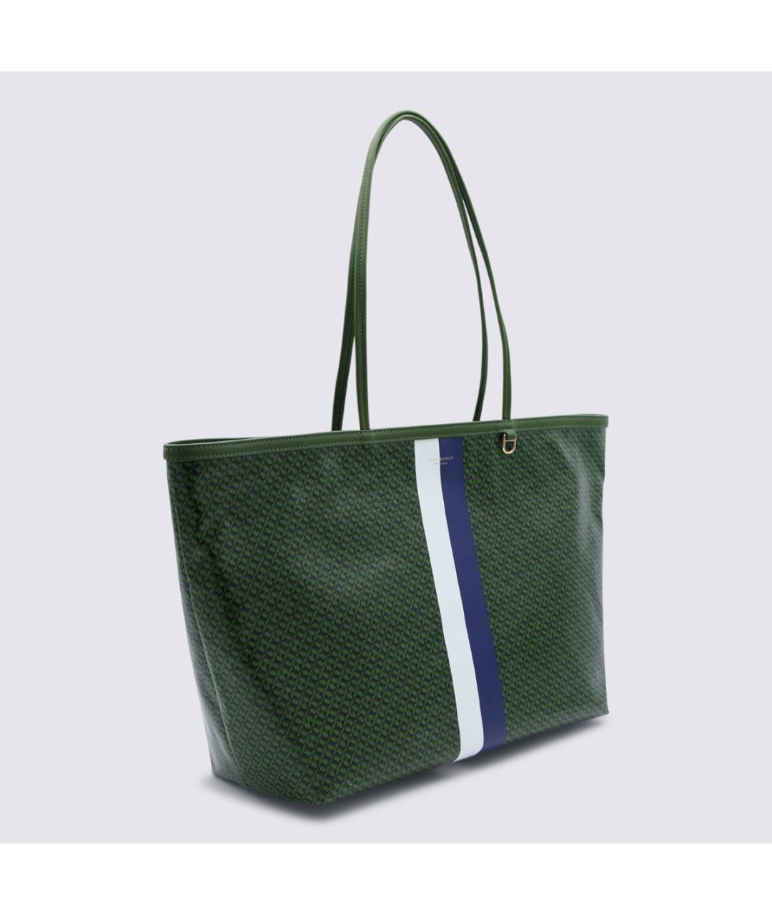 TORY BURCH Зеленая хлопковая сумка тоут, фото 2