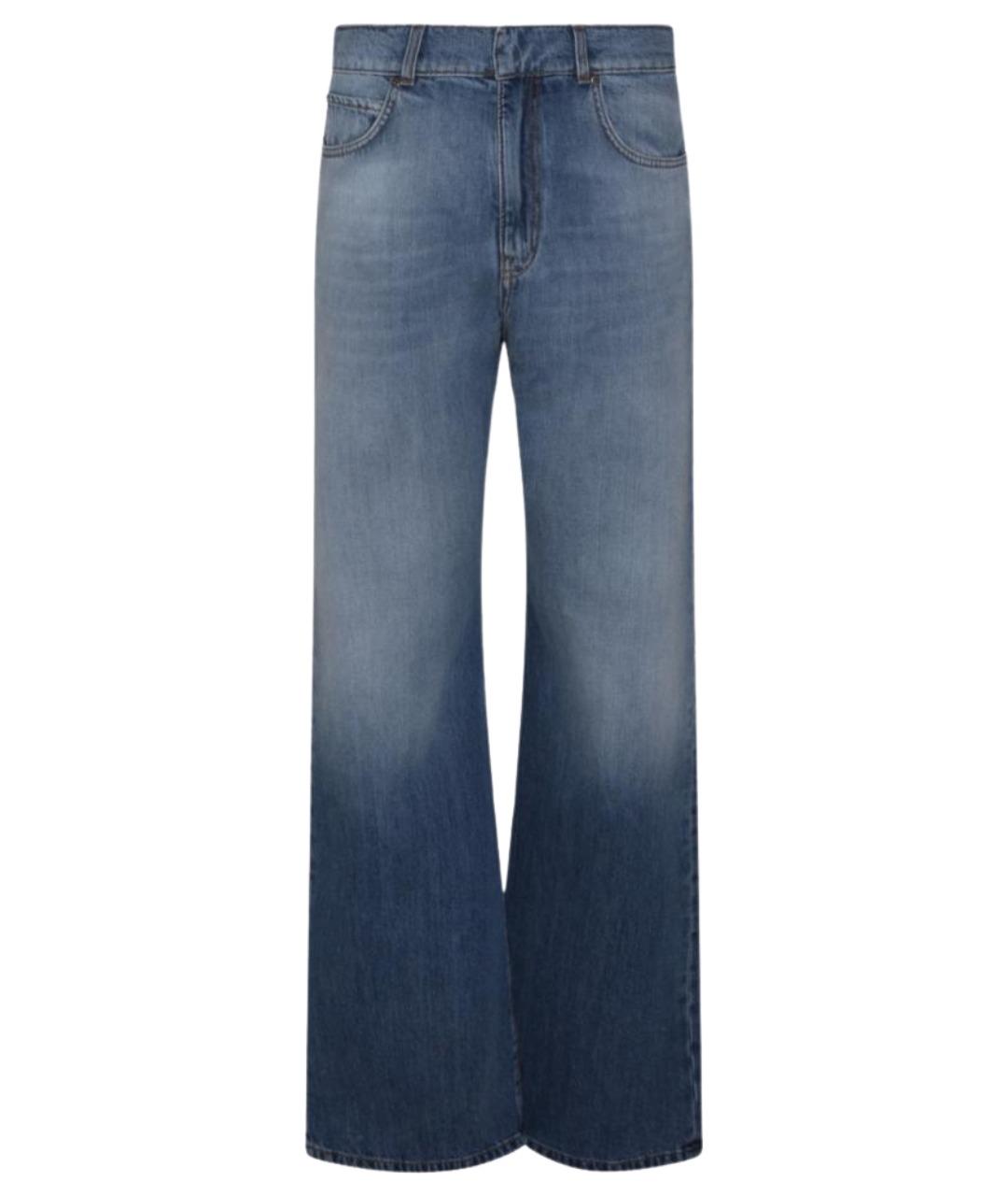 PINKO Синие хлопковые прямые джинсы, фото 1