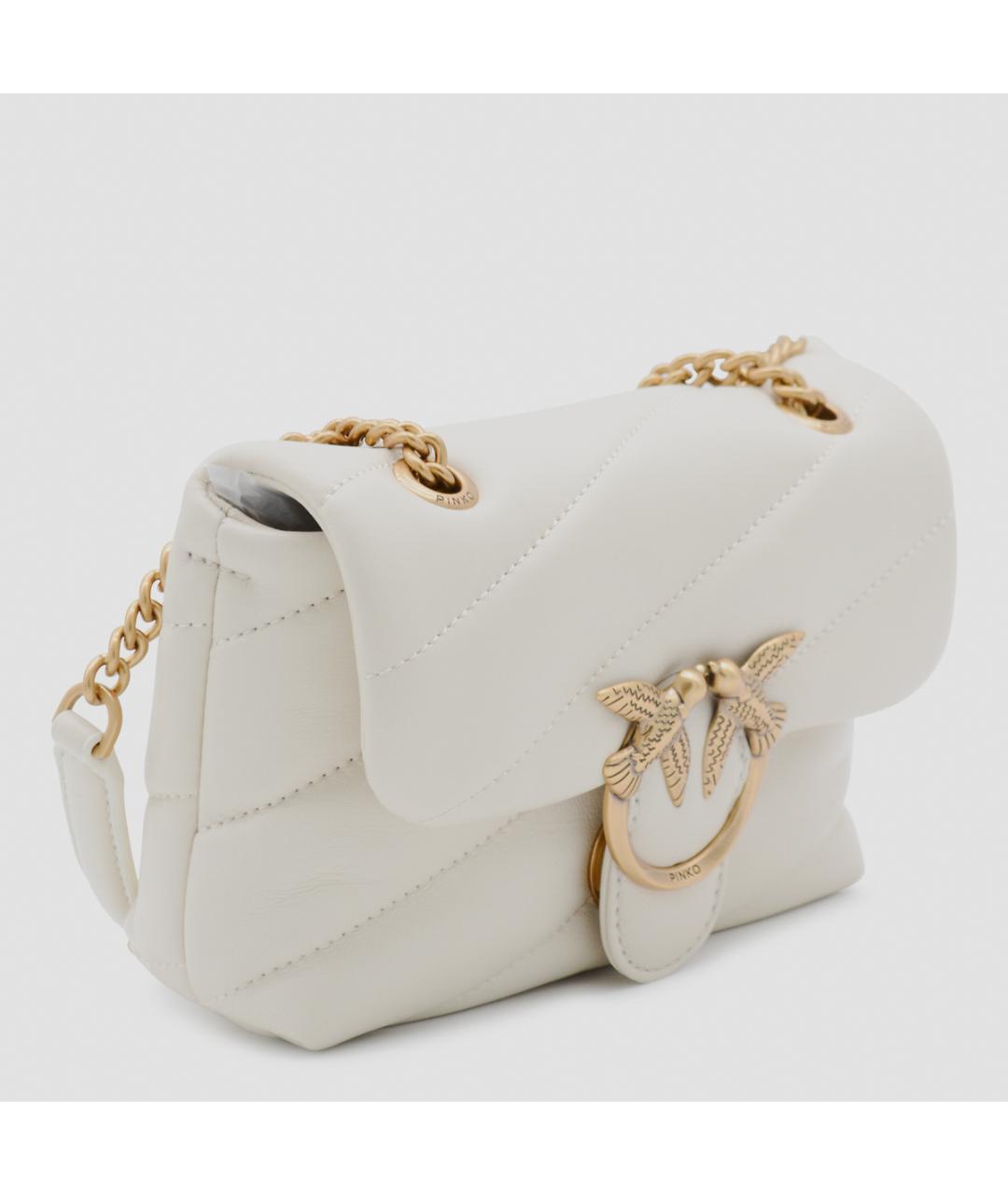 PINKO Белая кожаная сумка через плечо, фото 2