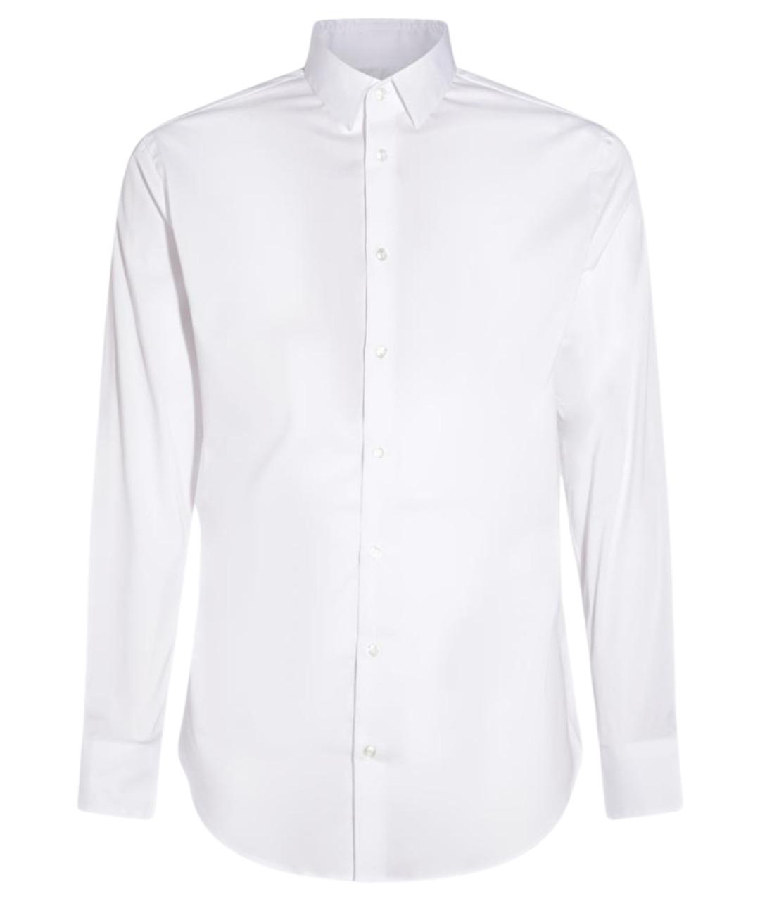 GIORGIO ARMANI Белая хлопковая классическая рубашка, фото 1