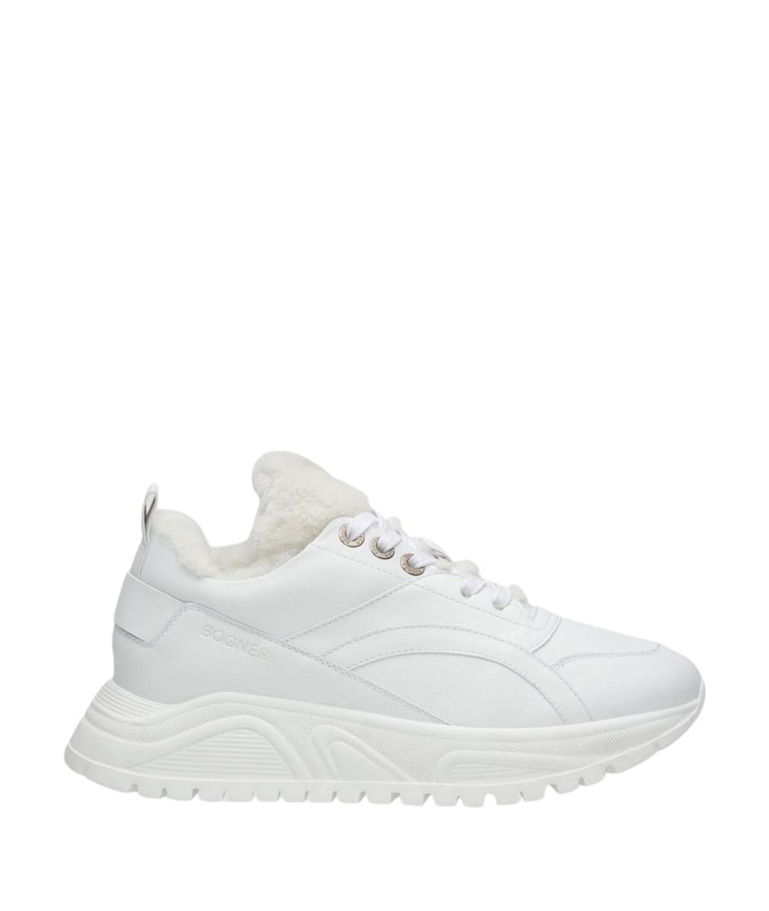 BOGNER Белые кожаные кроссовки, фото 1