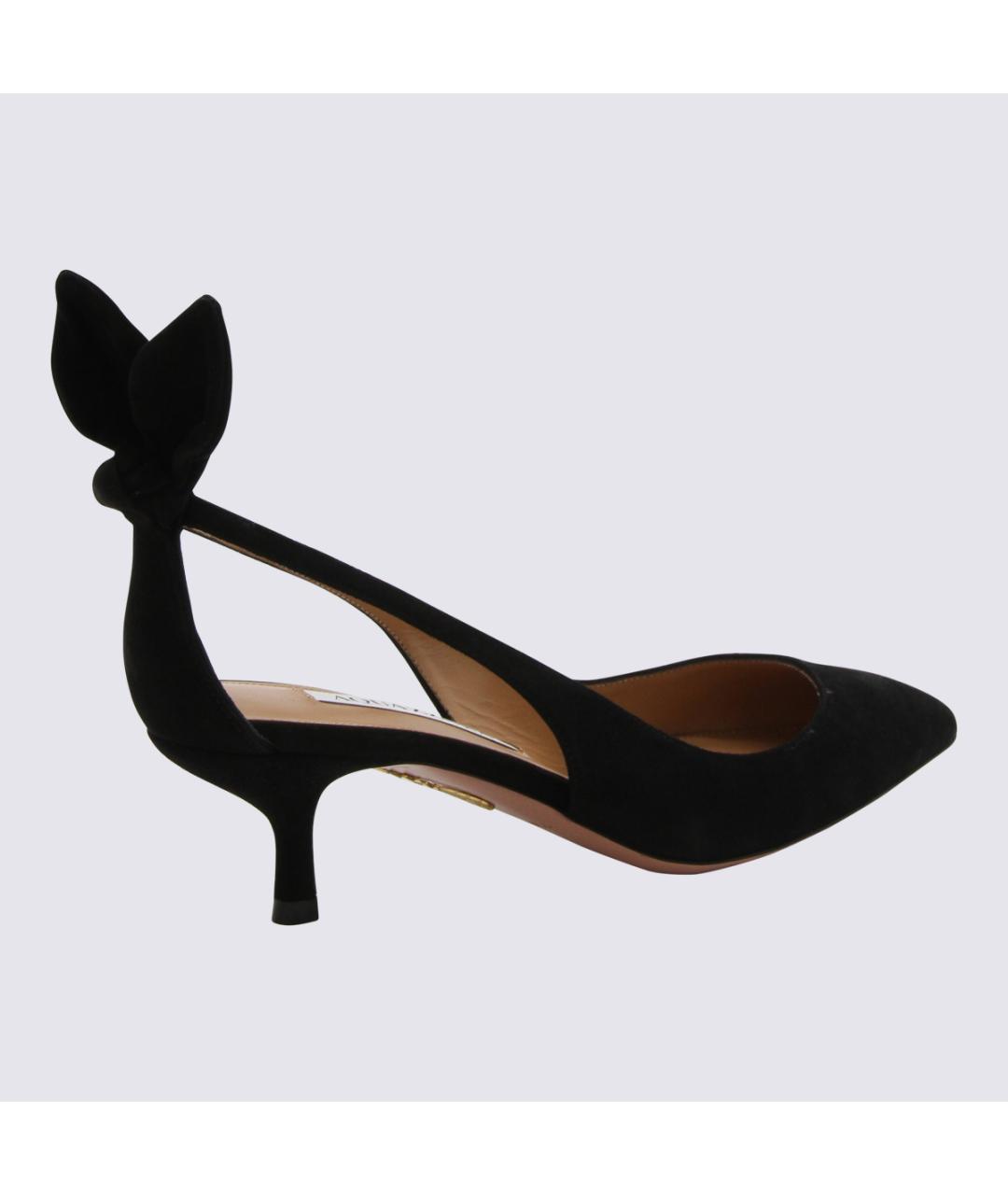 AQUAZZURA Черные замшевые туфли, фото 2