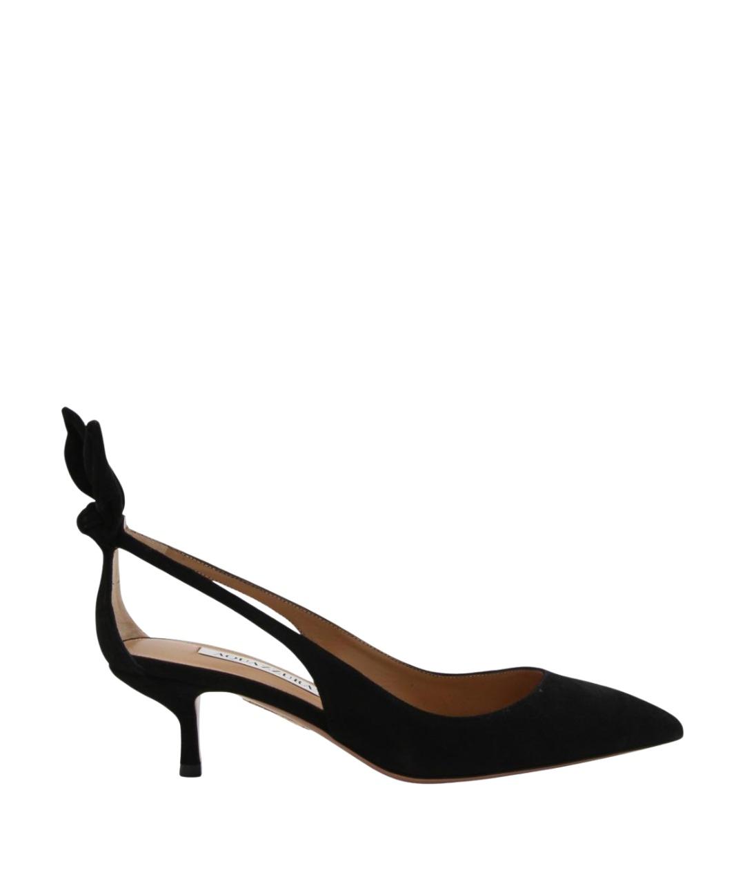 AQUAZZURA Черные замшевые туфли, фото 1