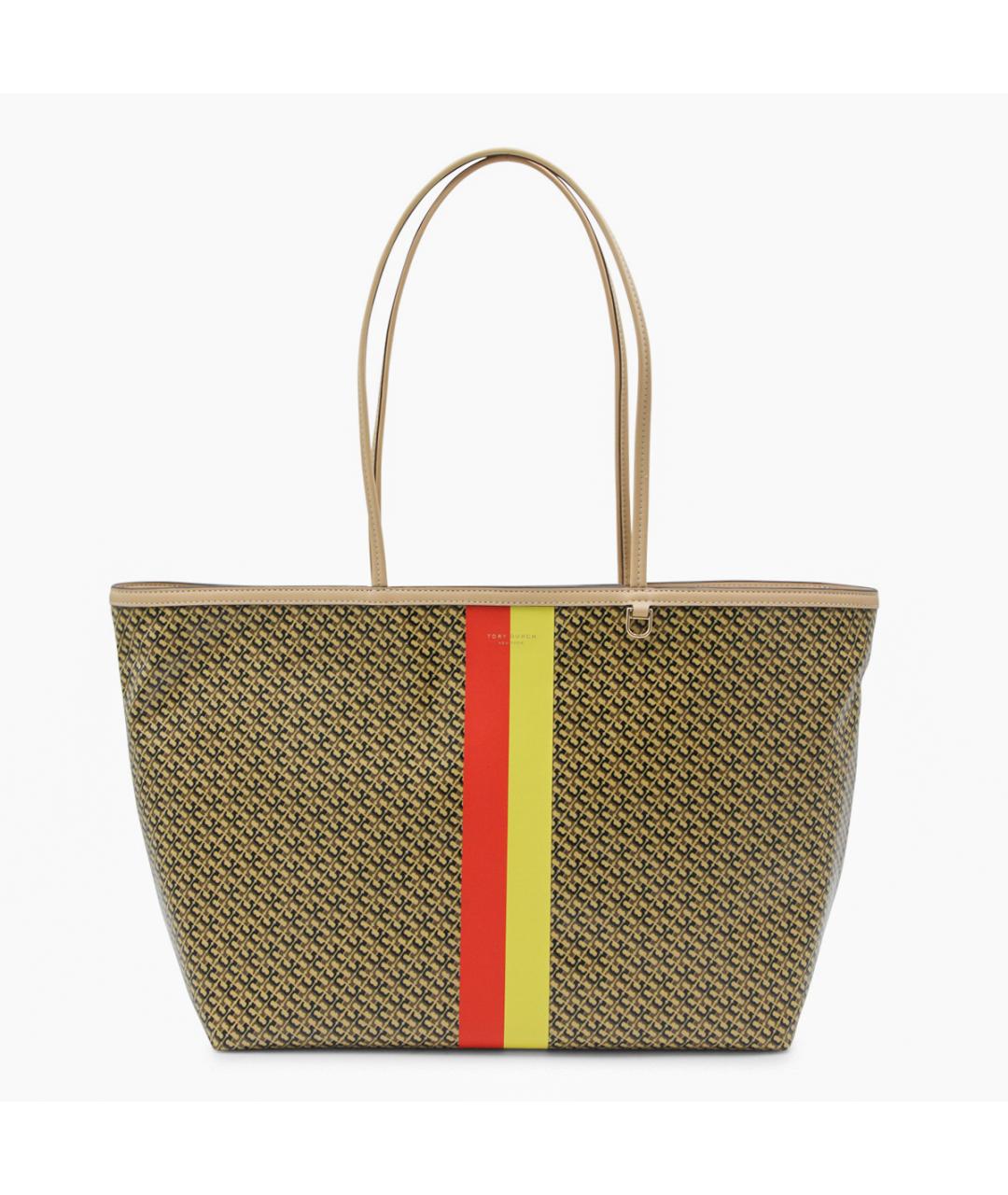 TORY BURCH Коричневая хлопковая сумка тоут, фото 5