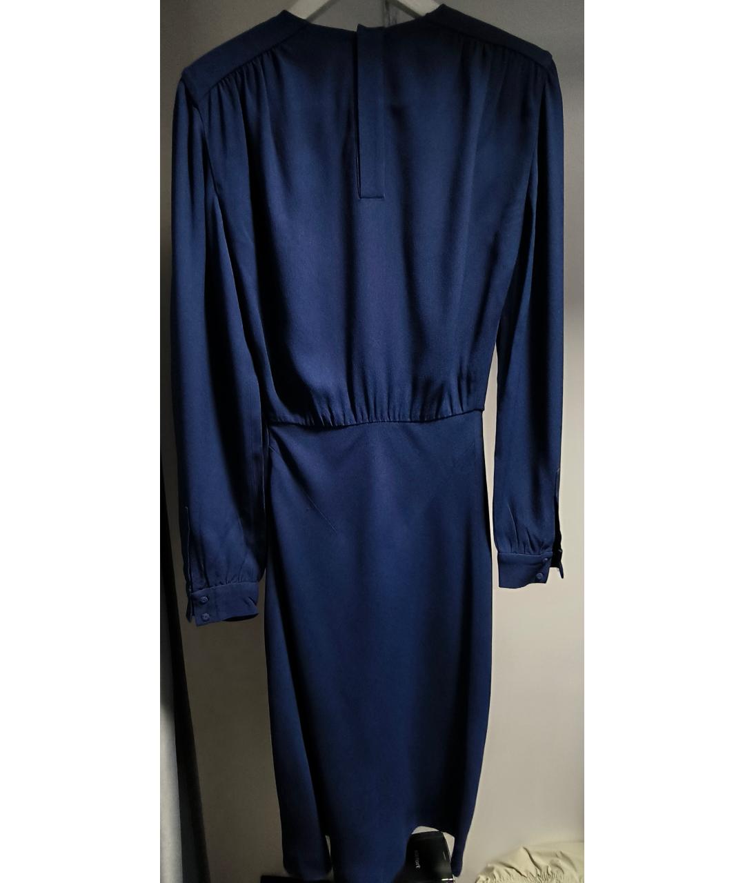 MIU MIU Темно-синее ацетатное повседневное платье, фото 2