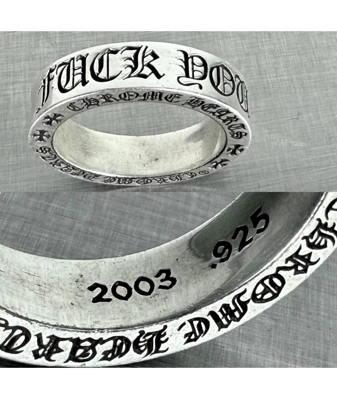 CHROME HEARTS Серебряное серебряное кольцо, фото 4