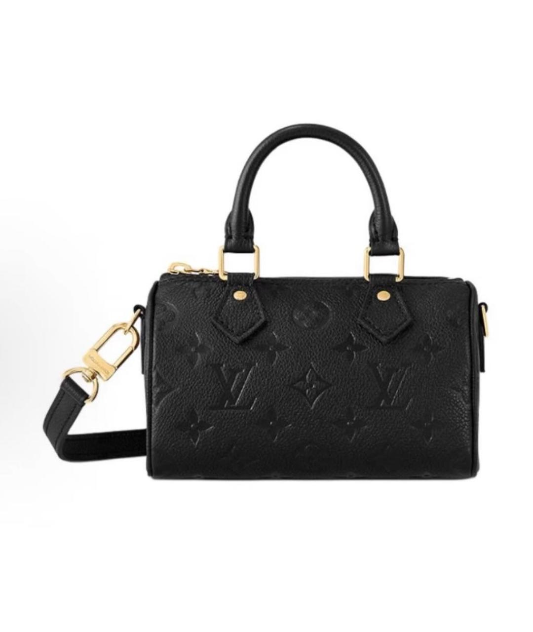 LOUIS VUITTON Черная кожаная сумка через плечо, фото 7