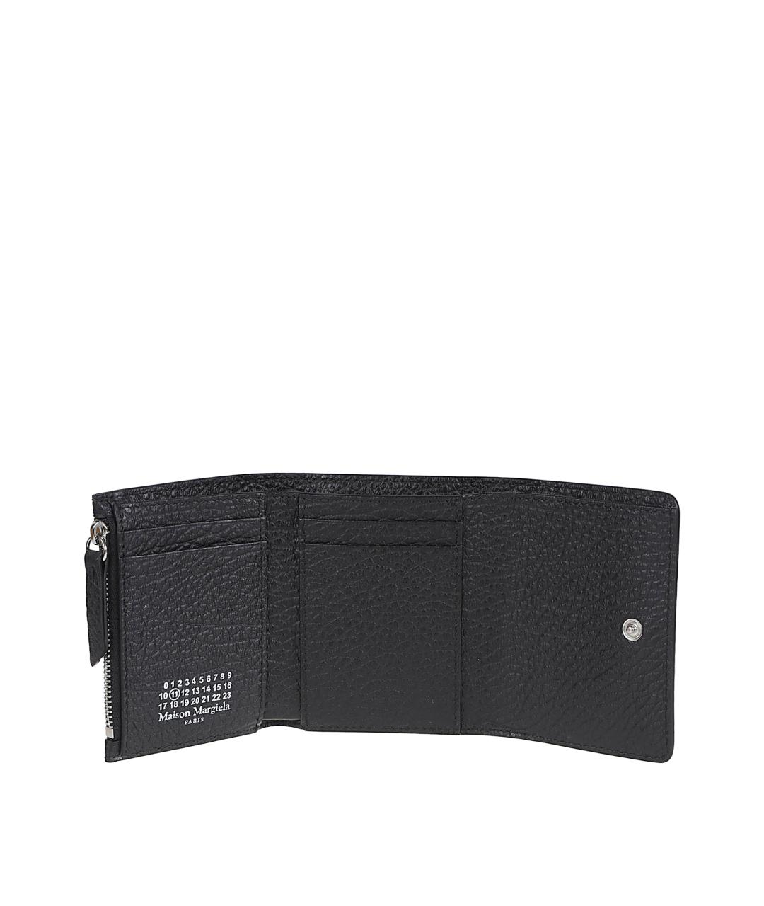 MAISON MARGIELA Черный кожаный кошелек, фото 3