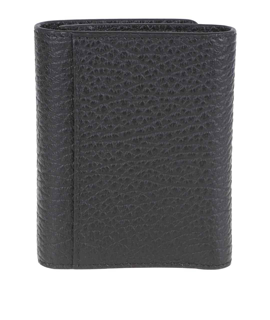 MAISON MARGIELA Черный кожаный кошелек, фото 2