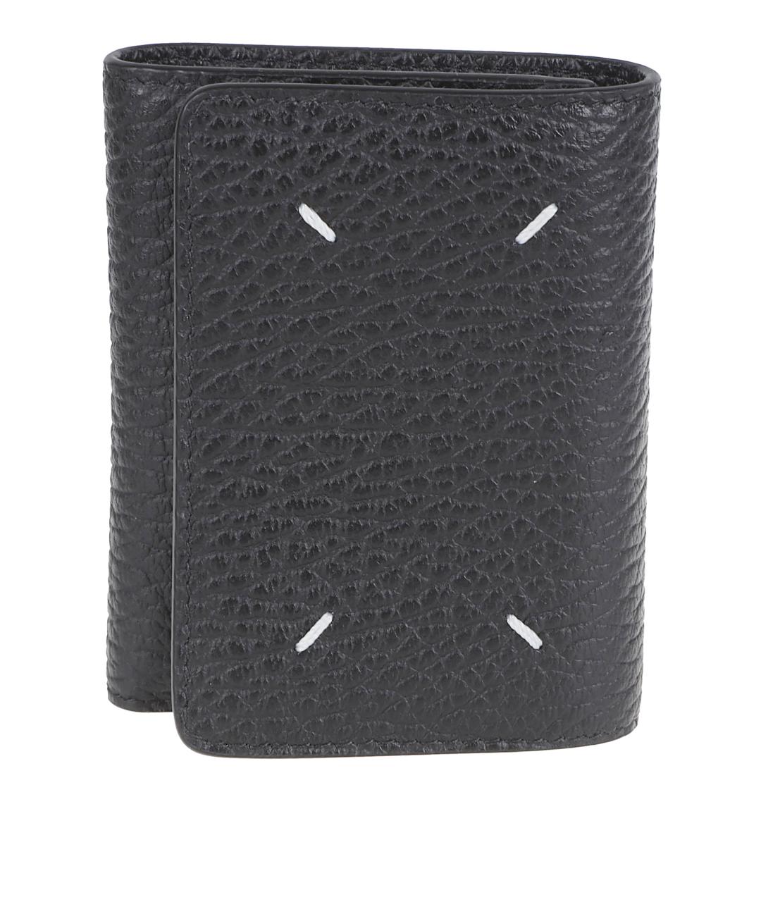 MAISON MARGIELA Черный кожаный кошелек, фото 1