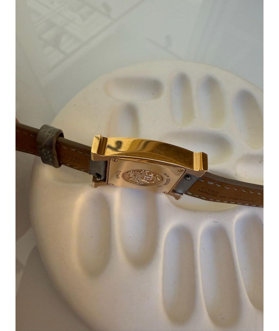 HERMES Часы из желтого золота, фото 7