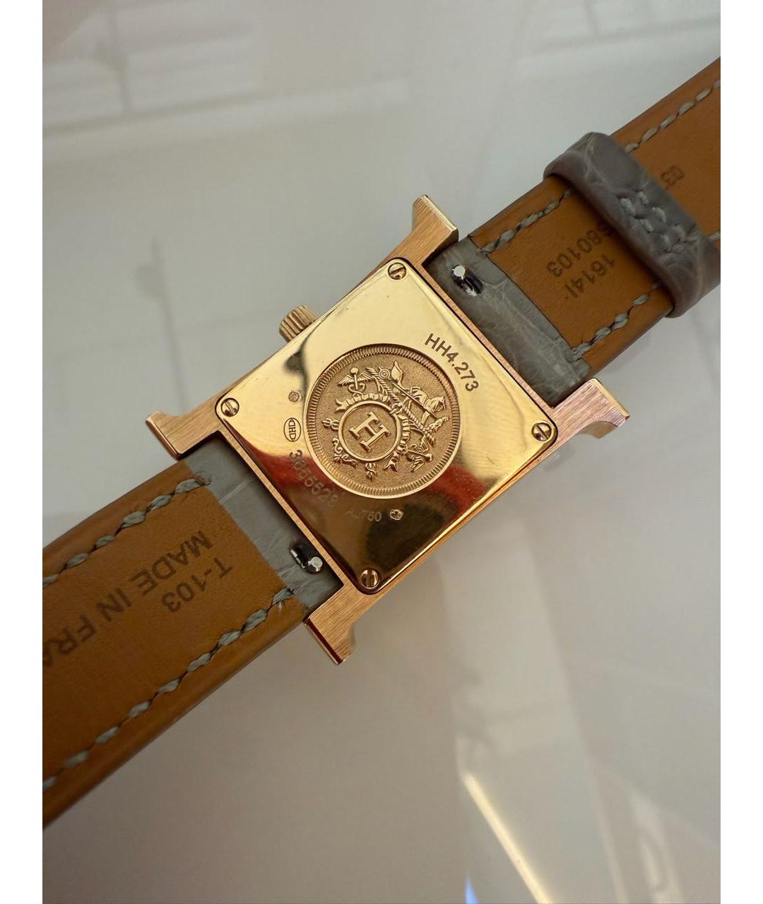 HERMES Часы из желтого золота, фото 5